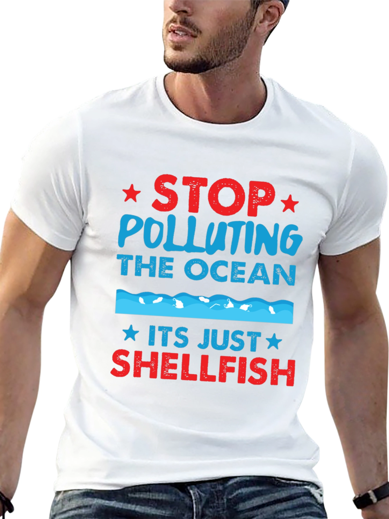 Stop Polluting Ocean Shellfish Graphic Tee