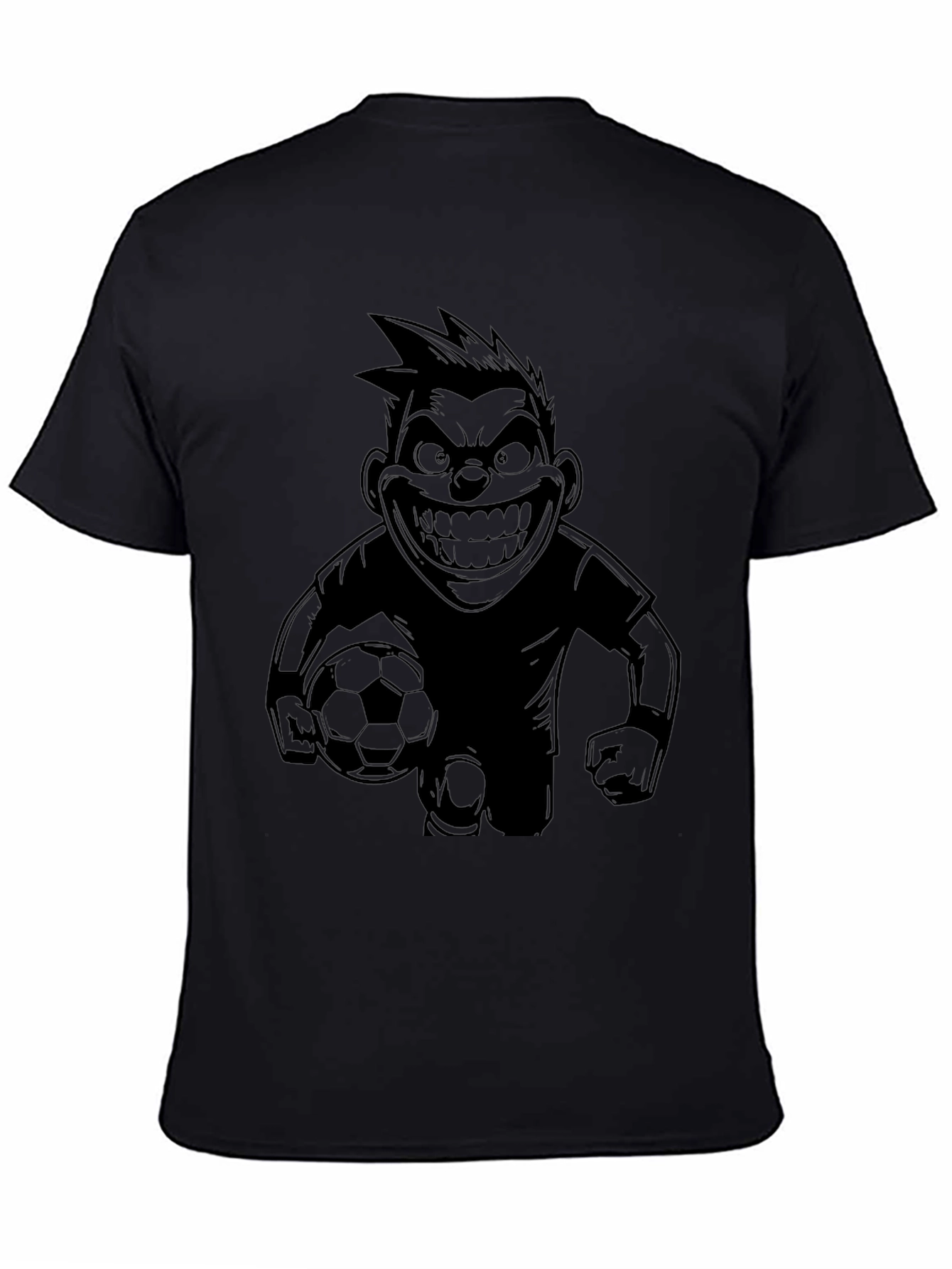 Mens Graphic Tee - Soccer Cartoon Design