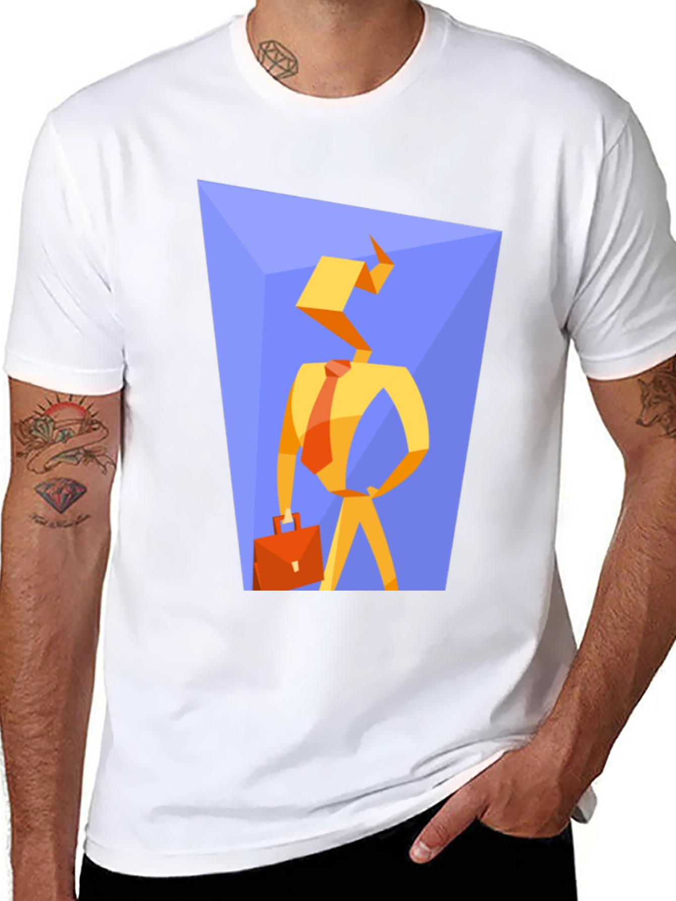 Abstract Businessman Graphic Tee