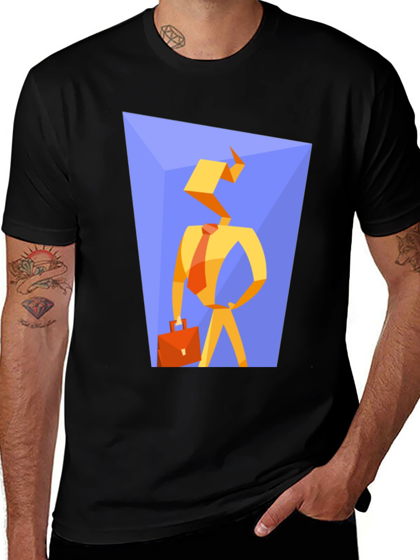 Abstract Businessman Graphic Tee