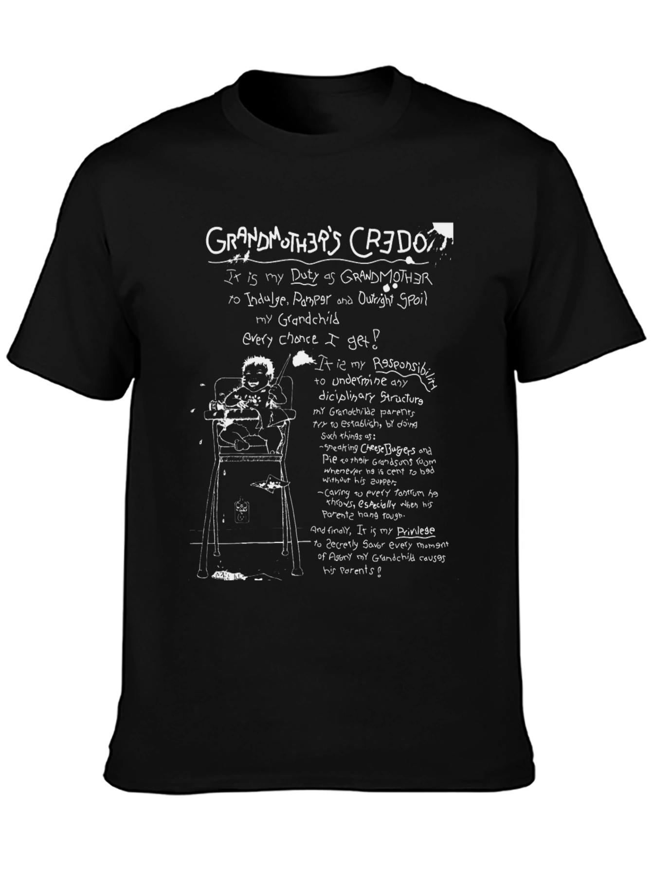 Grandmothers Credo T-Shirt - Spoil the Grandchild!