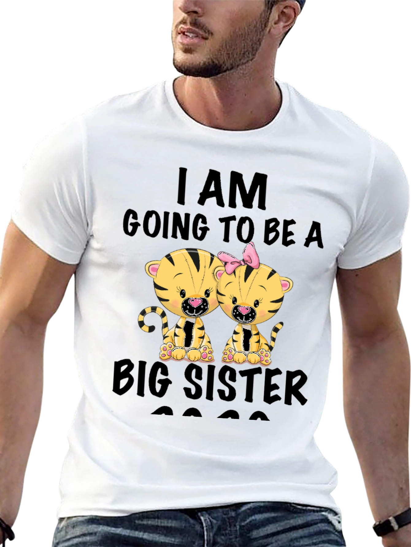 Big Sister 2023 T-Shirt - Cute Tiger Design
