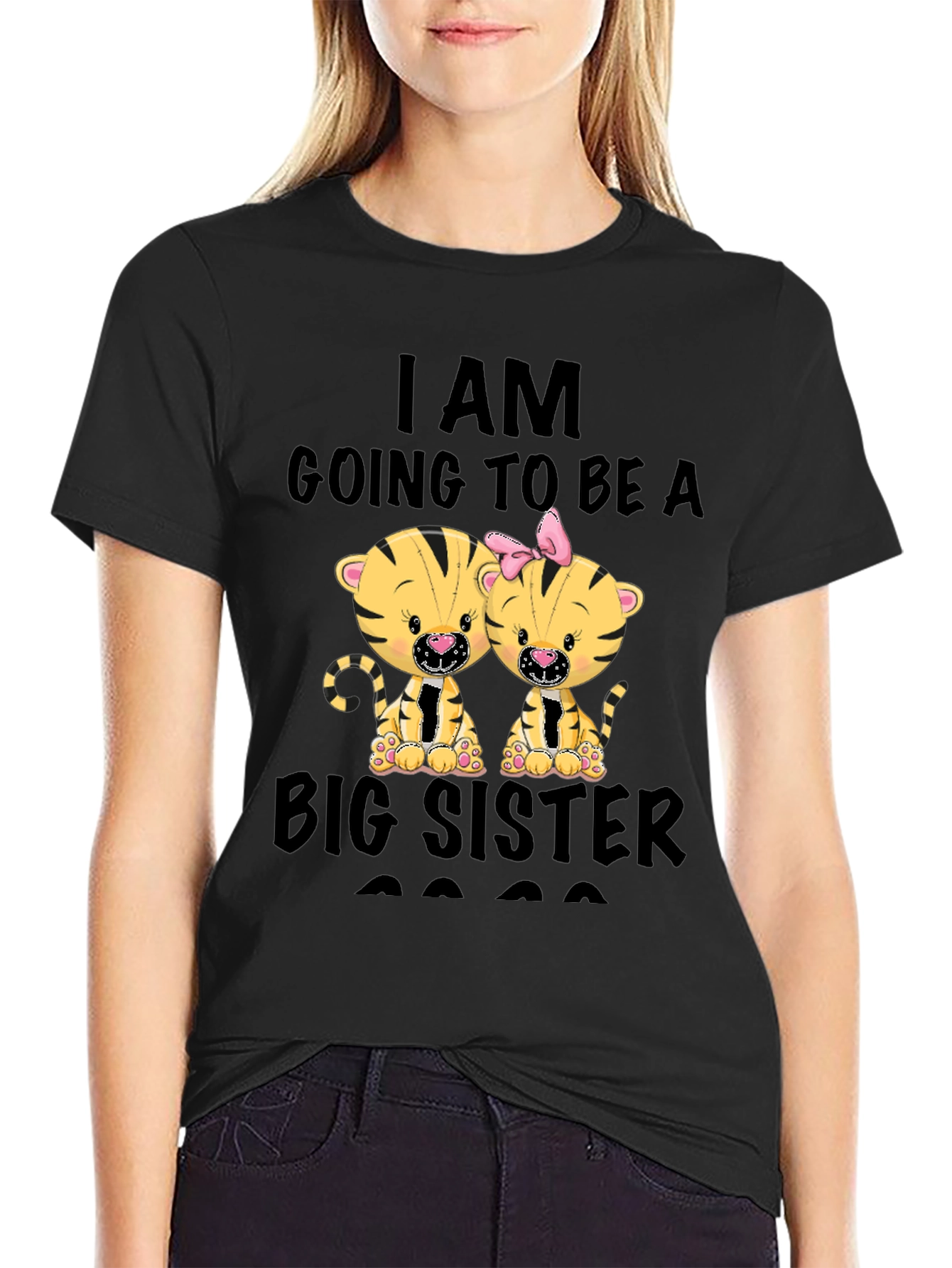 Big Sister 2023 T-Shirt - Cute Tiger Design
