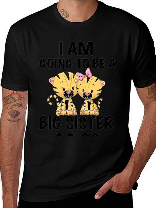 Big Sister 2023 T-Shirt - Cute Tiger Design