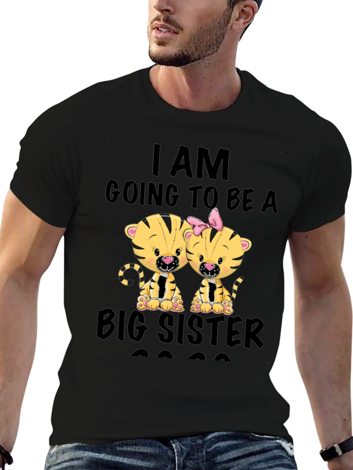 Big Sister 2023 T-Shirt - Cute Tiger Design