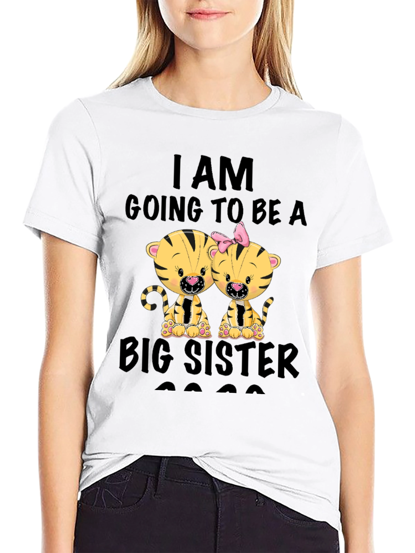 Big Sister 2023 T-Shirt - Cute Tiger Design