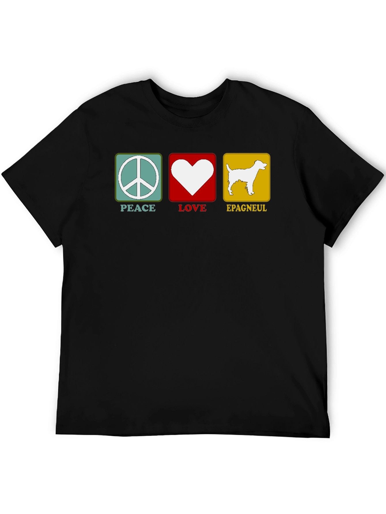 Peace Love Epagneul Dog T-Shirt