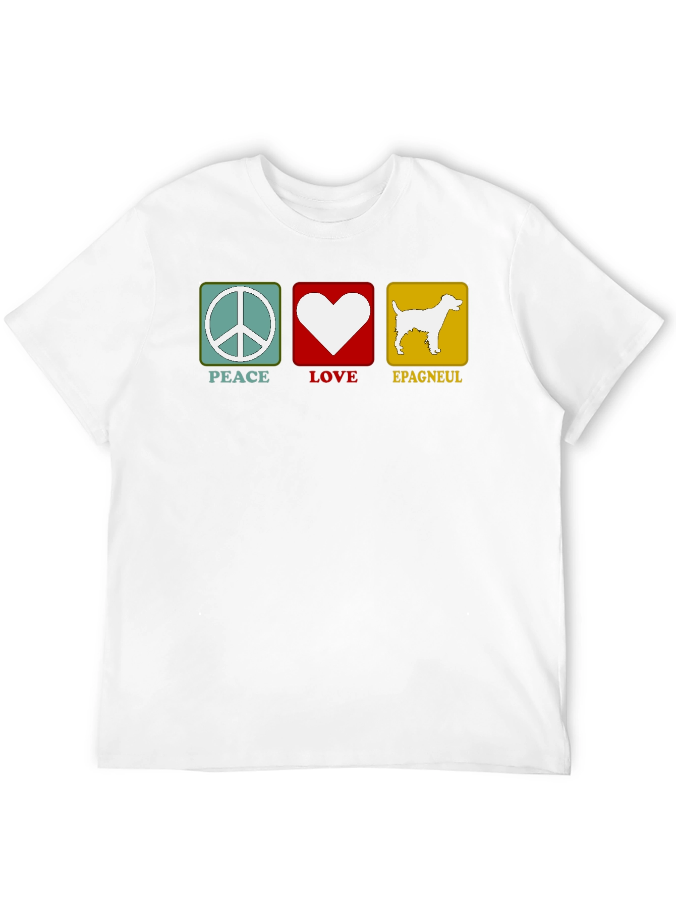 Peace Love Epagneul Dog T-Shirt