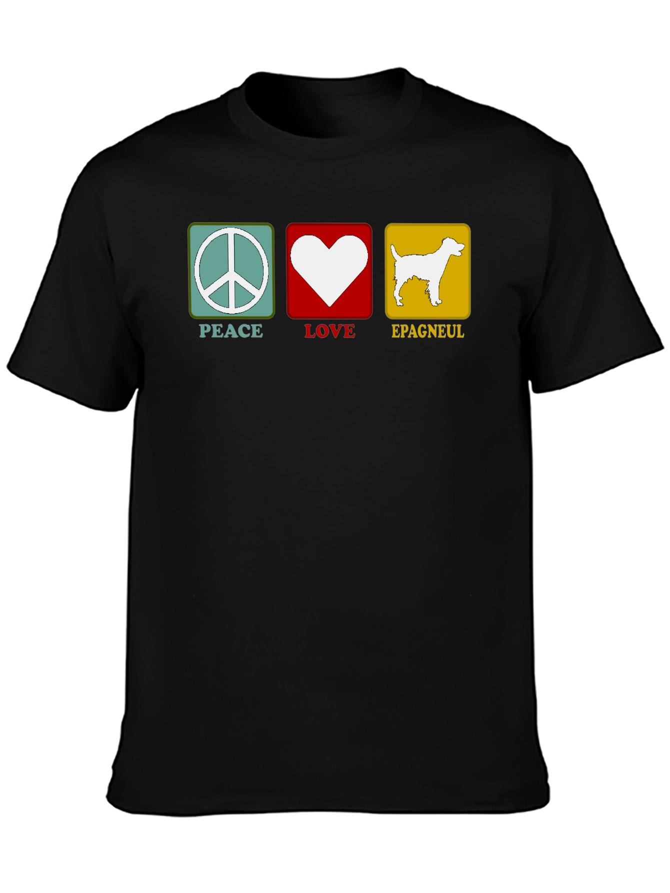Peace Love Epagneul Dog T-Shirt