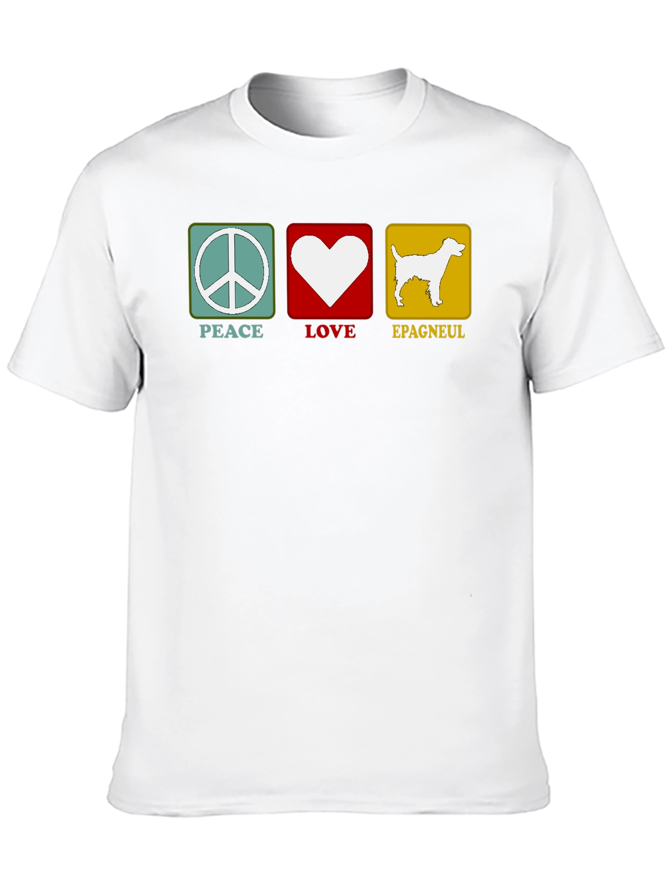 Peace Love Epagneul Dog T-Shirt
