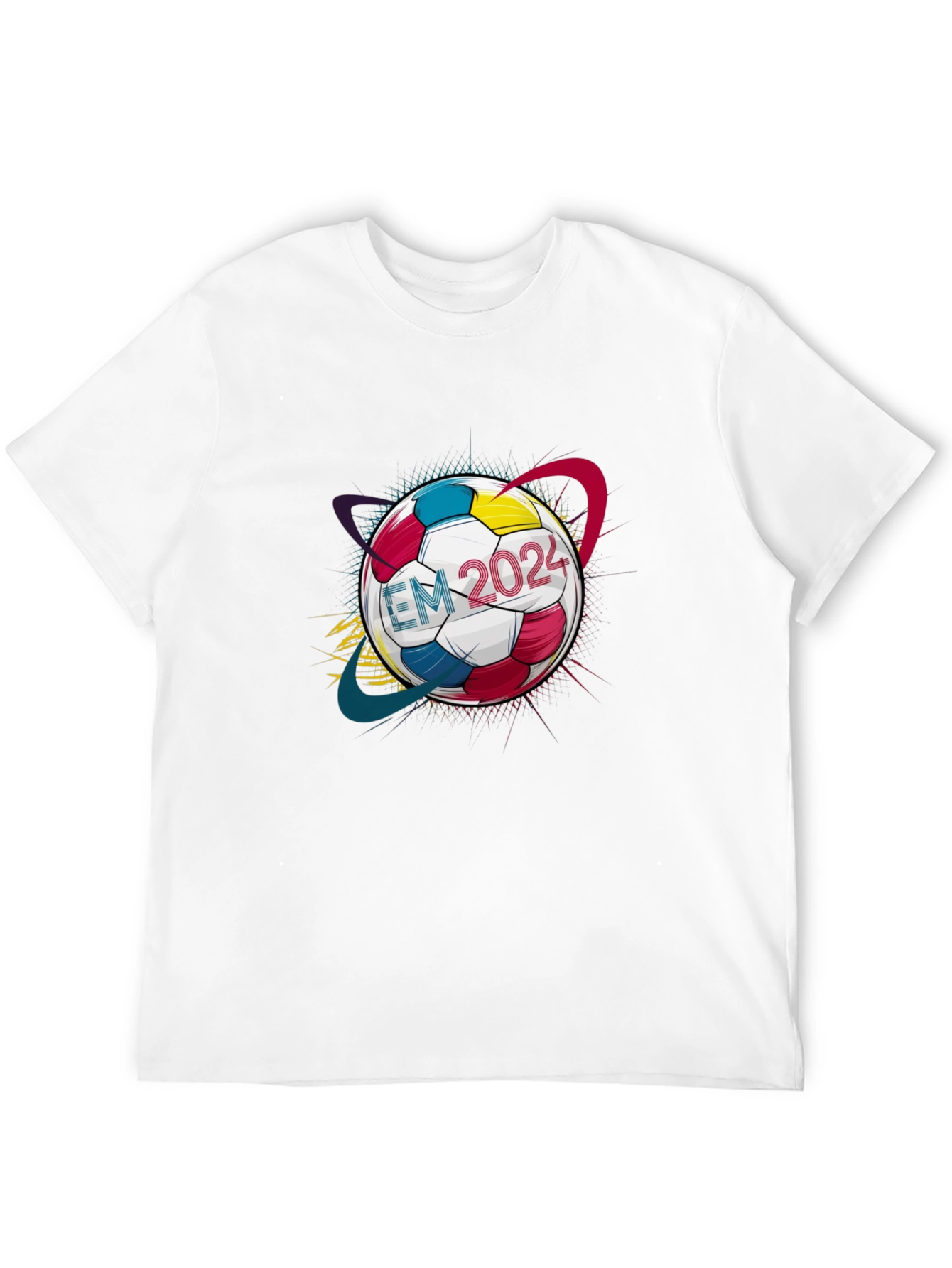 EM 2024 Soccer Ball Graphic Tee - Black