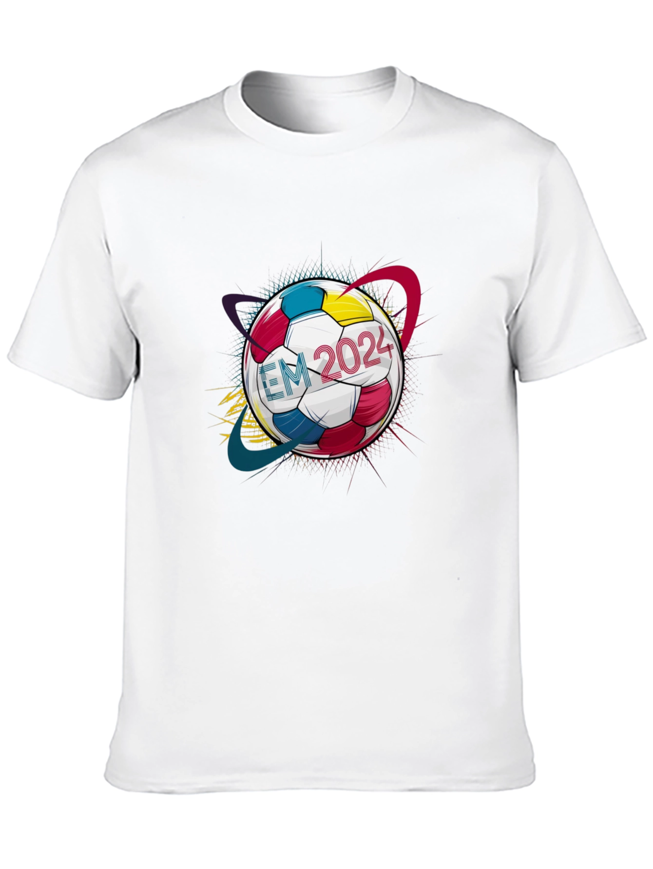 EM 2024 Soccer Ball Graphic Tee - Black