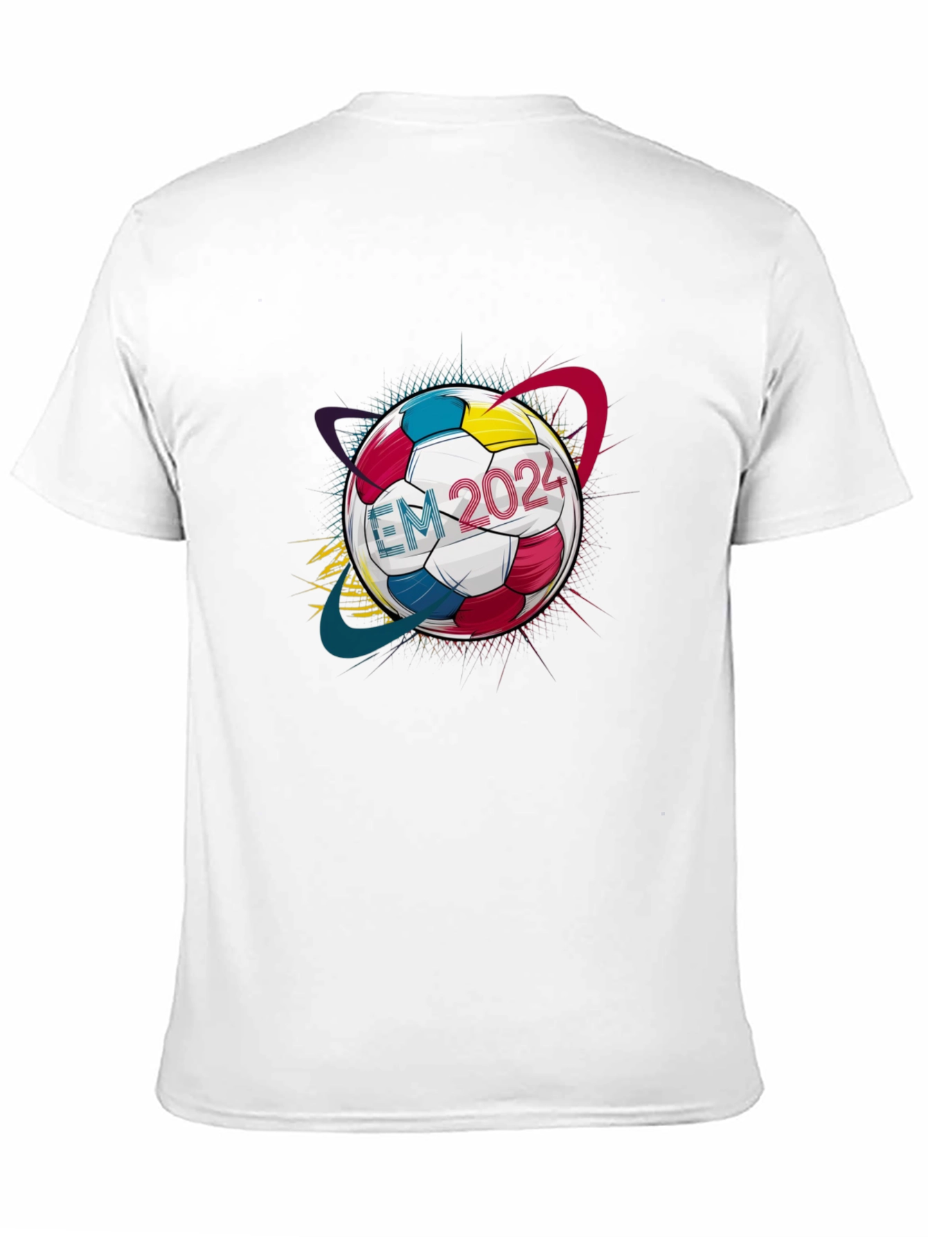 EM 2024 Soccer Ball Graphic Tee - Black