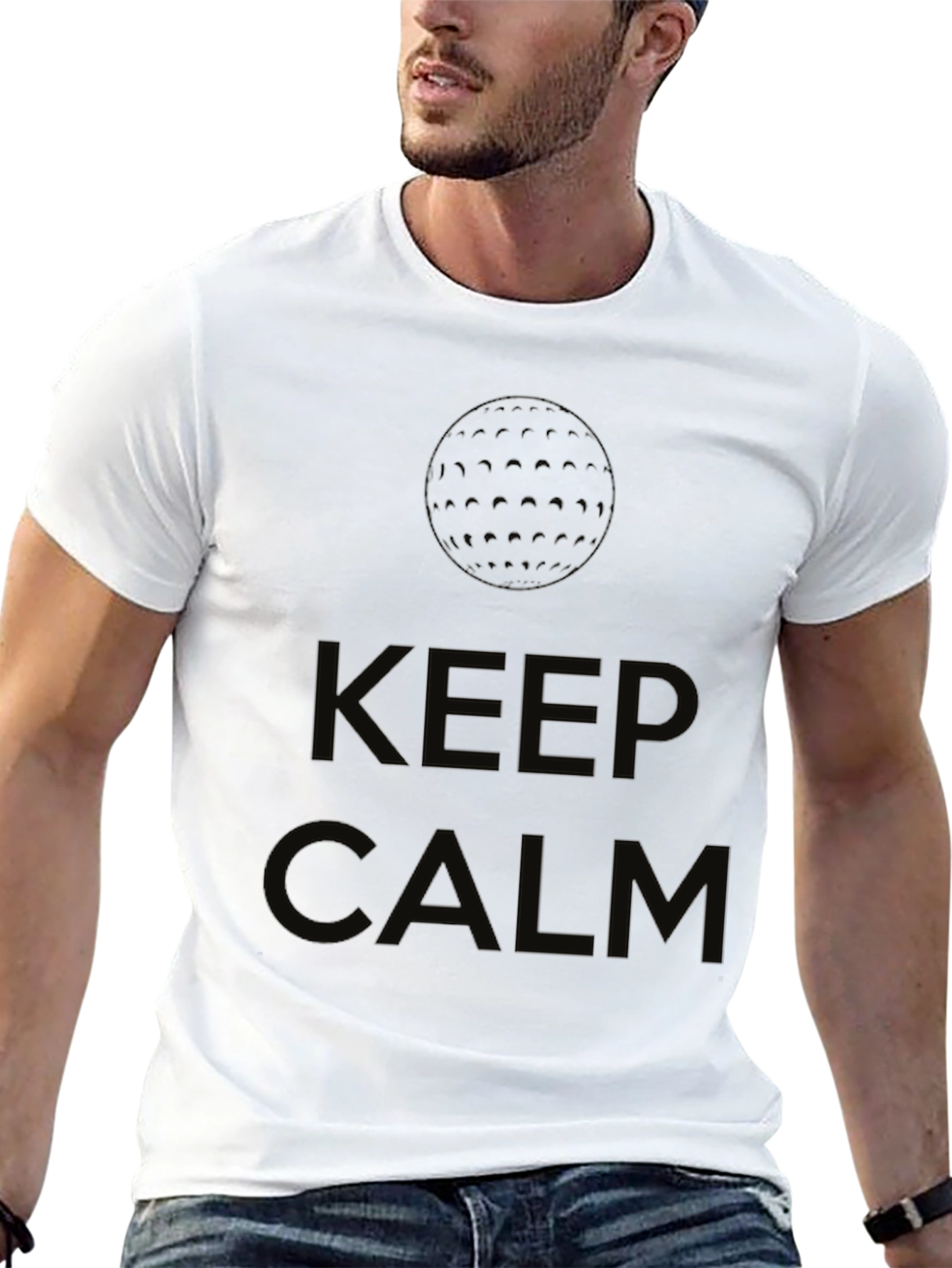 Keep Calm Golf T-Shirt - Relaxed Style