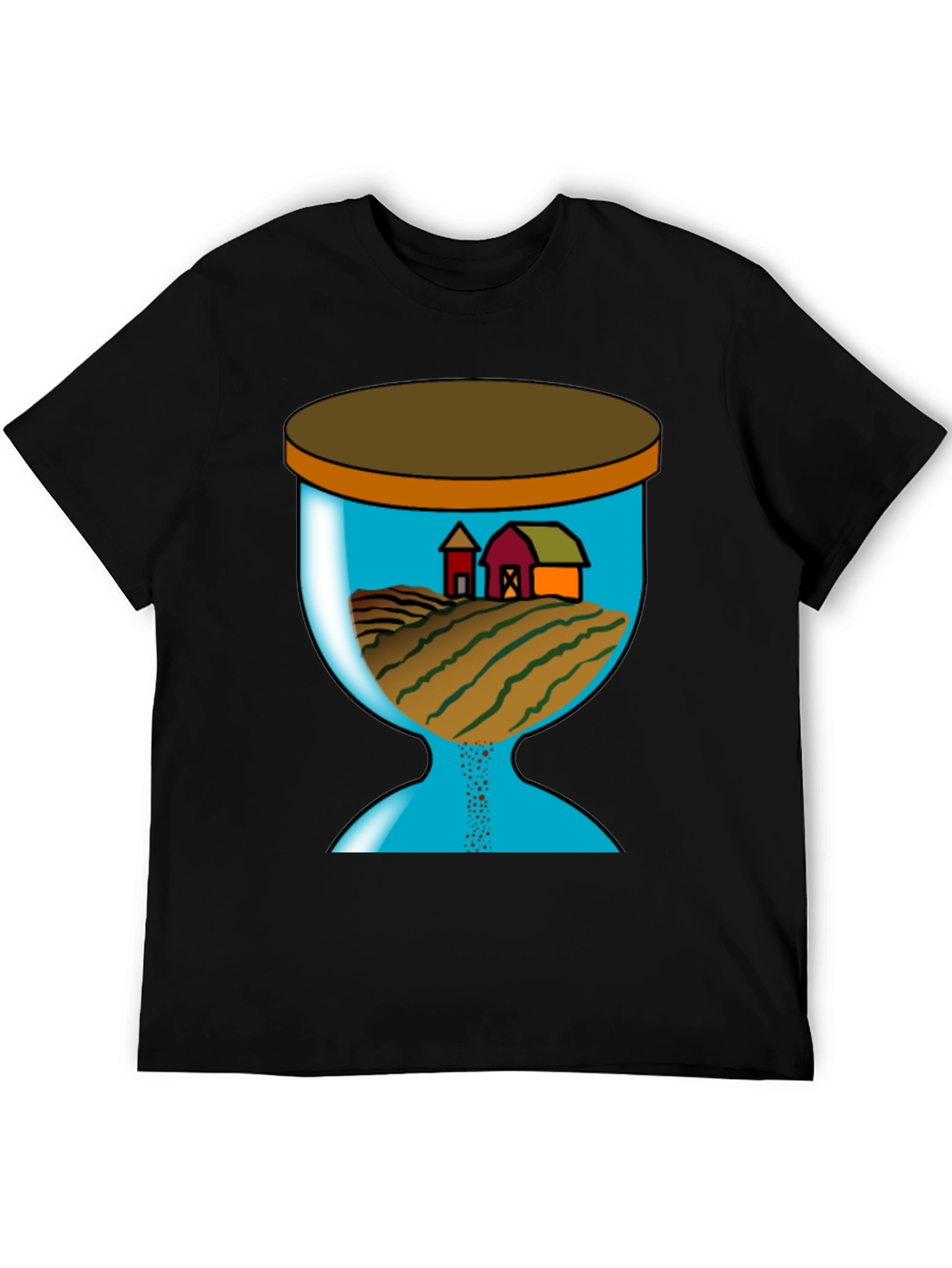 Farm Scene Hourglass Graphic T-Shirt