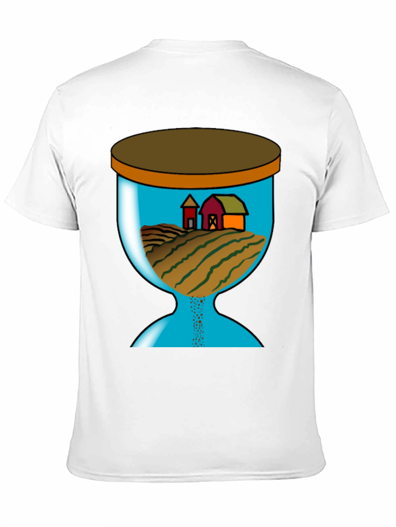 Farm Scene Hourglass Graphic T-Shirt