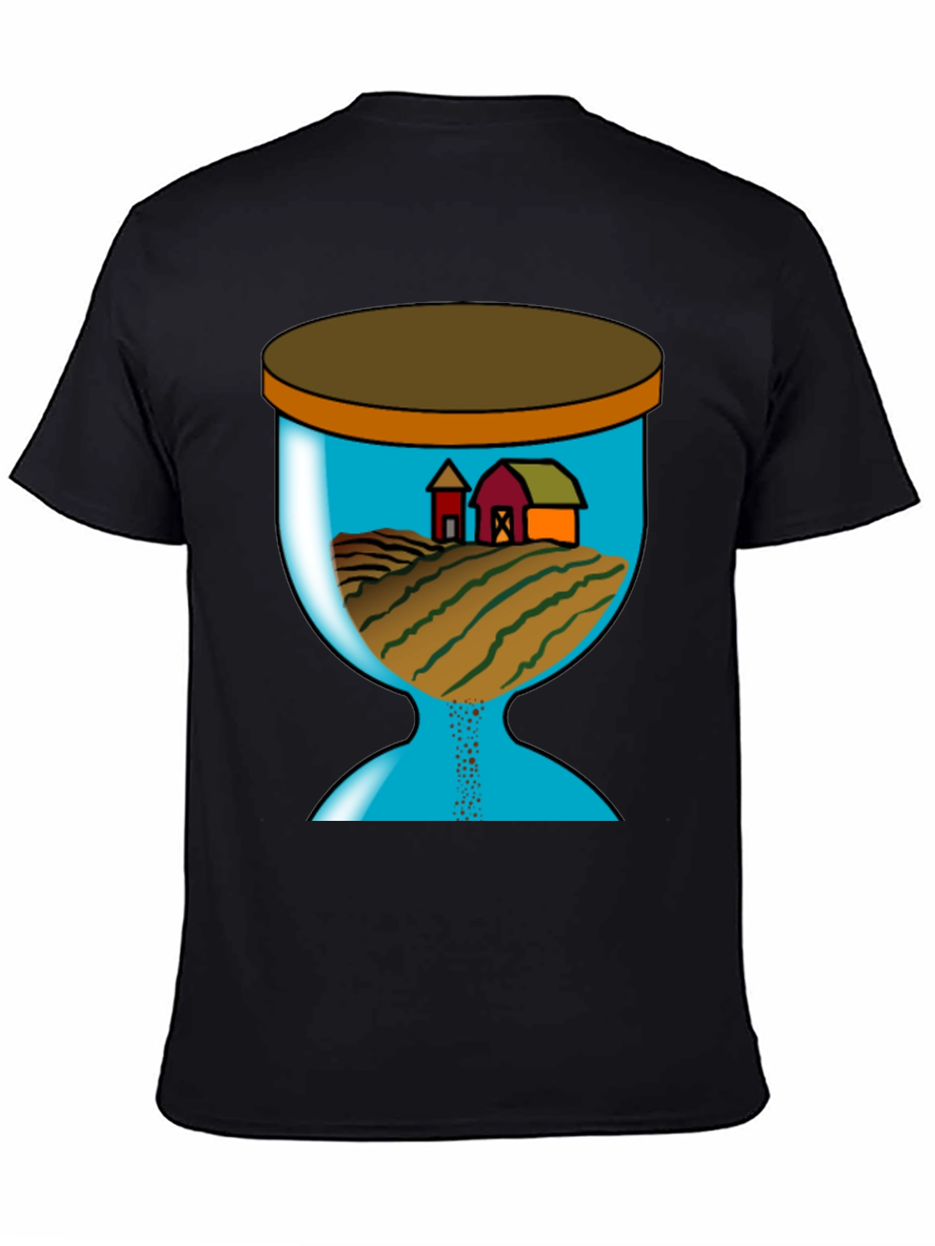 Farm Scene Hourglass Graphic T-Shirt