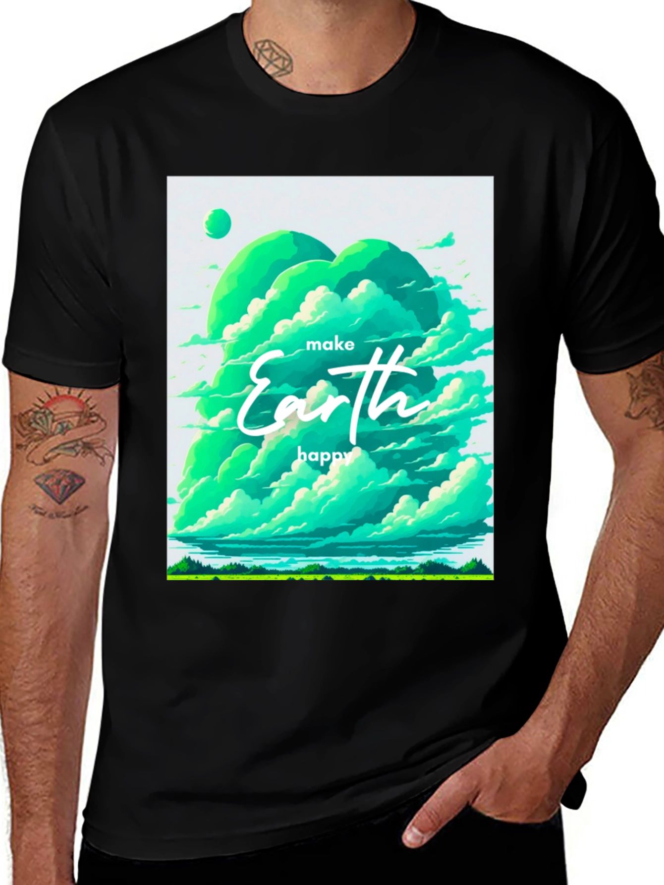 Eco-Friendly Earth Graphic Tee - Unisex
