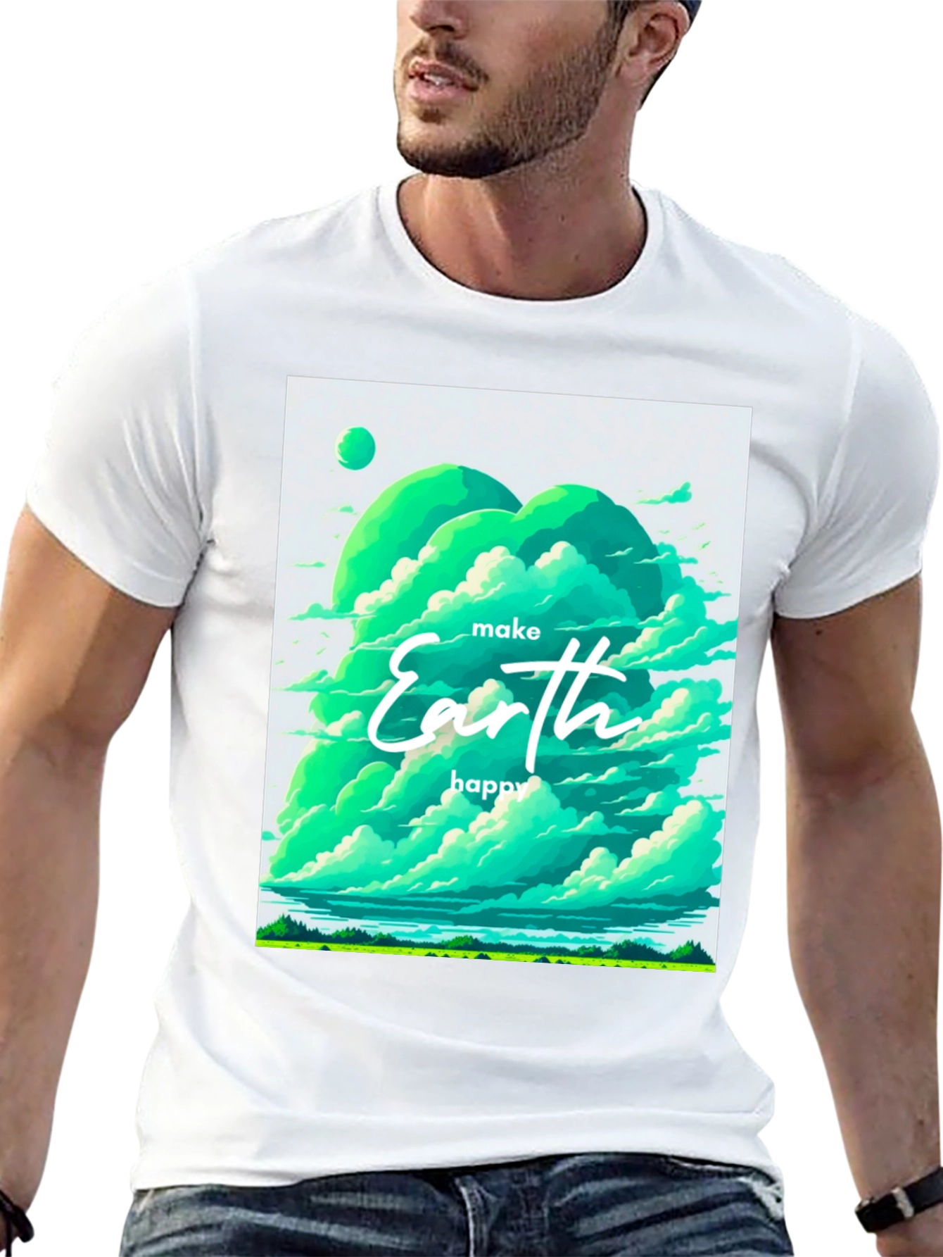 Eco-Friendly Earth Graphic Tee - Unisex