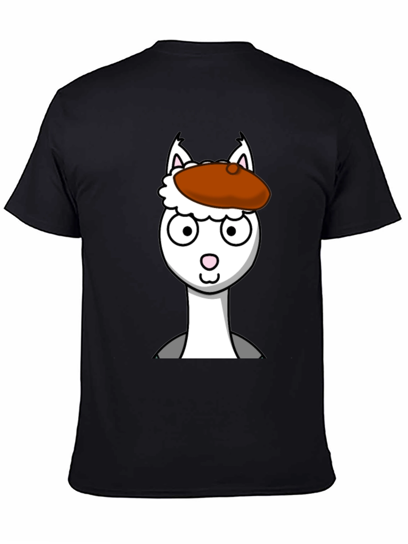 Llama Artist Graphic Tee - Unique Cartoon Design