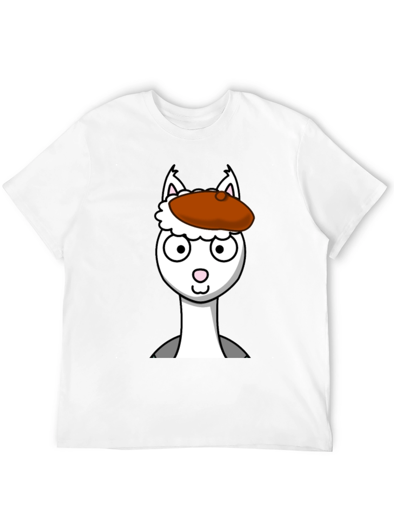 Llama Artist Graphic Tee - Unique Cartoon Design