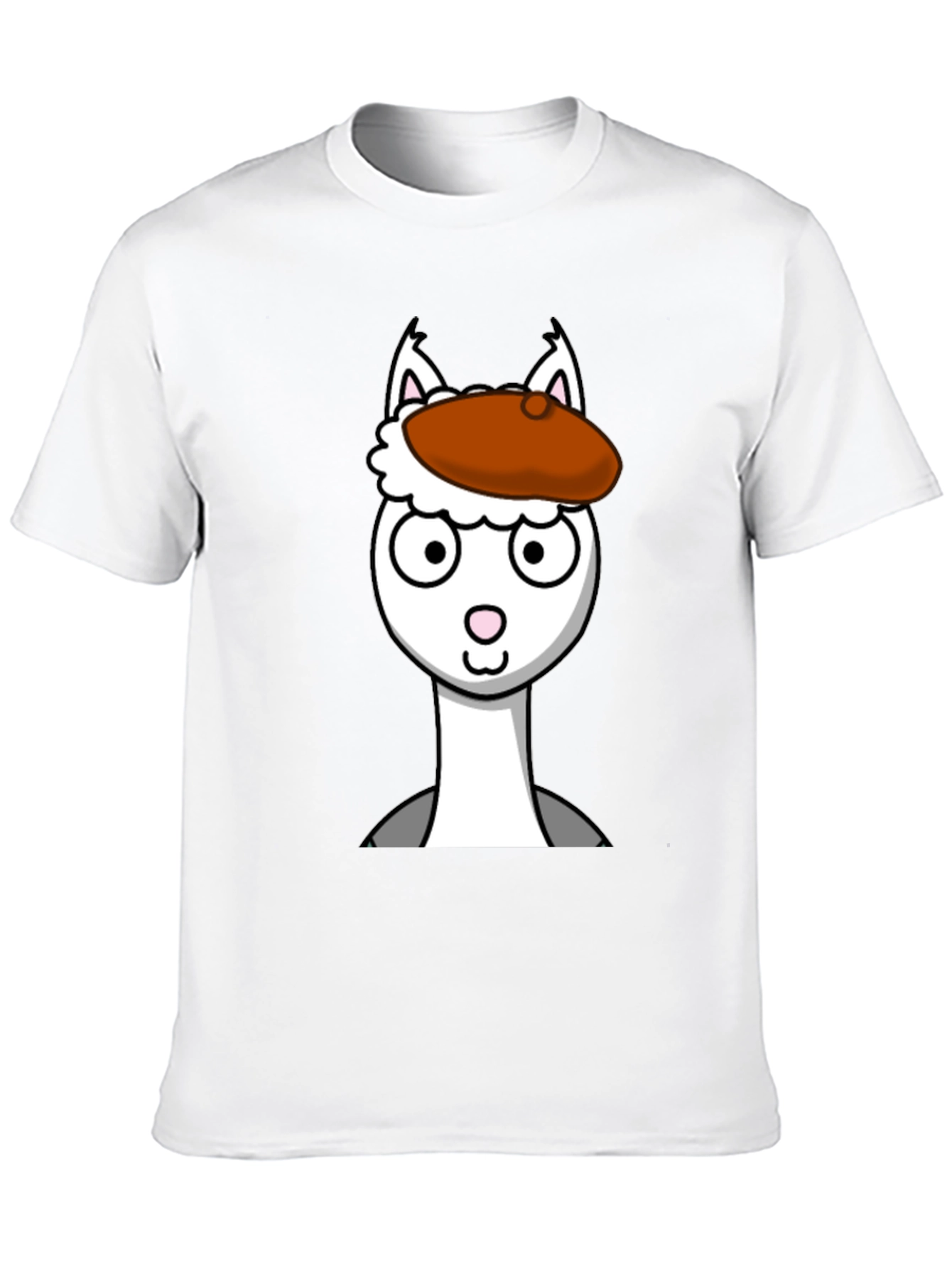 Llama Artist Graphic Tee - Unique Cartoon Design