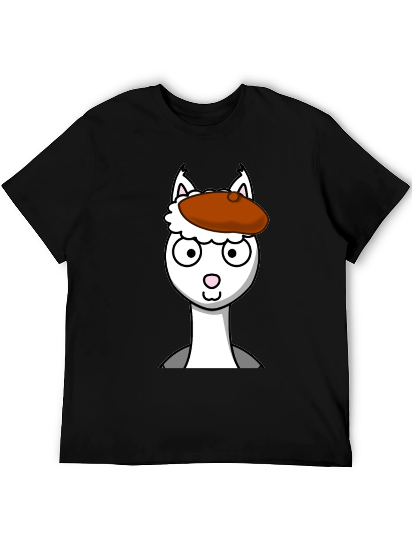 Llama Artist Graphic Tee - Unique Cartoon Design