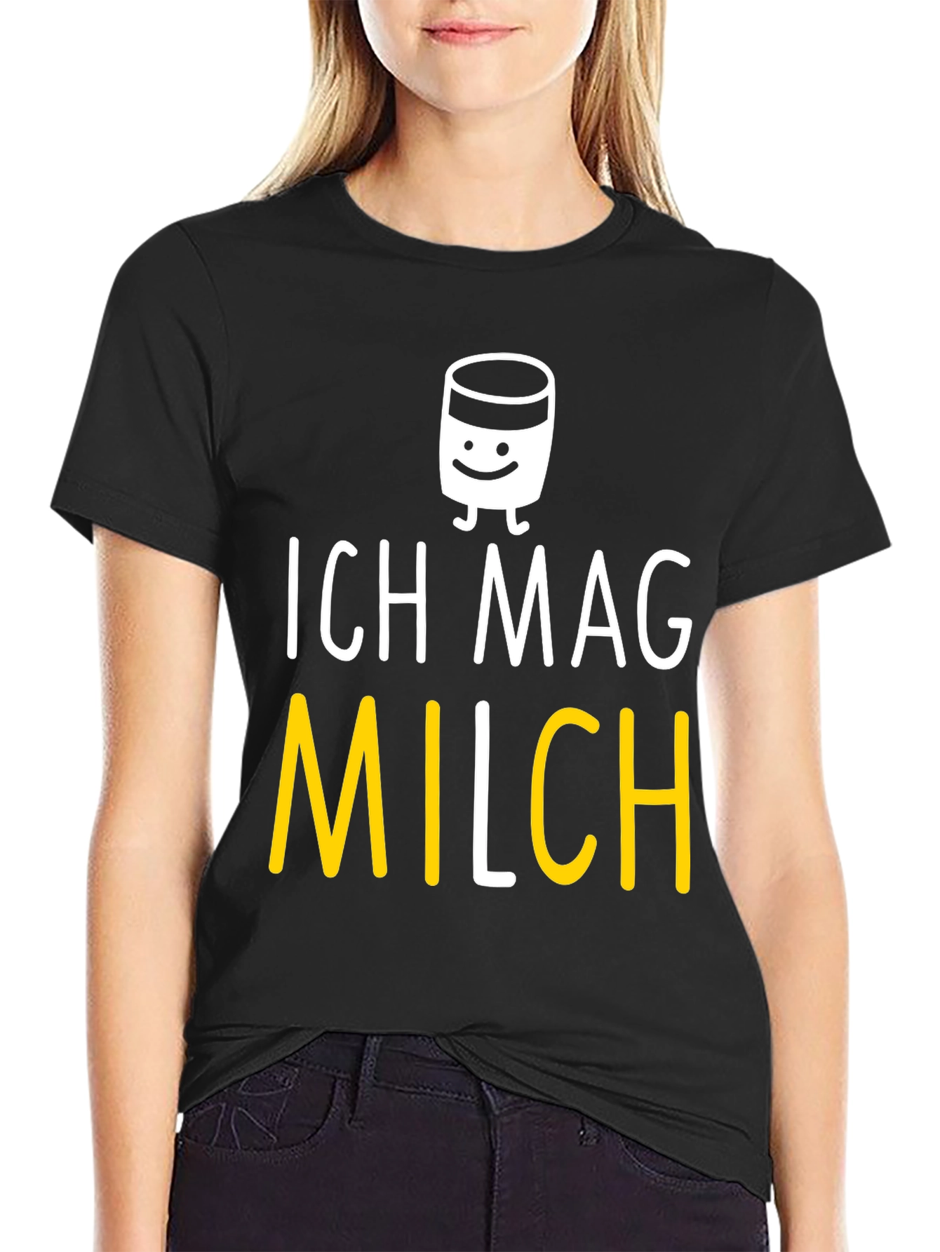 Ich Mag Milch T-Shirt - Funny Milk Lover Tee