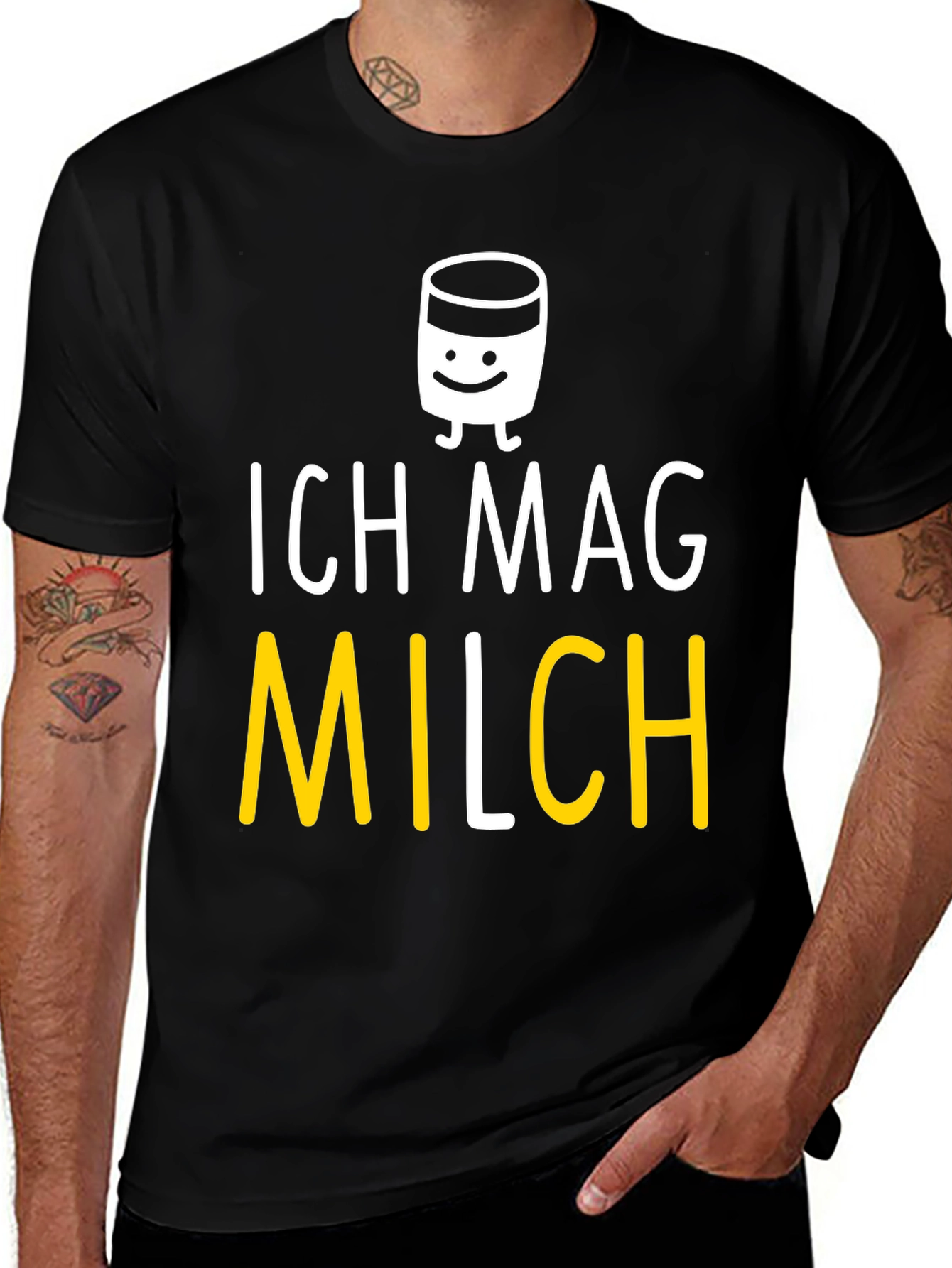 Ich Mag Milch T-Shirt - Funny Milk Lover Tee