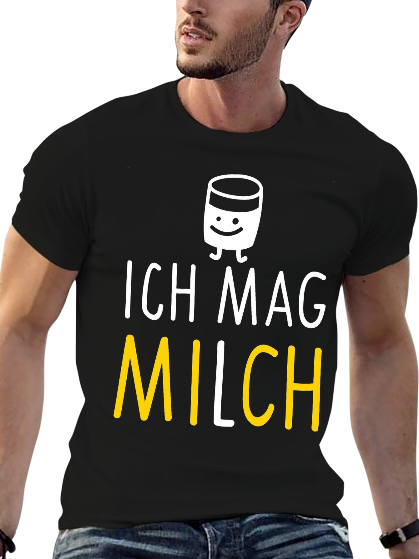 Ich Mag Milch T-Shirt - Funny Milk Lover Tee
