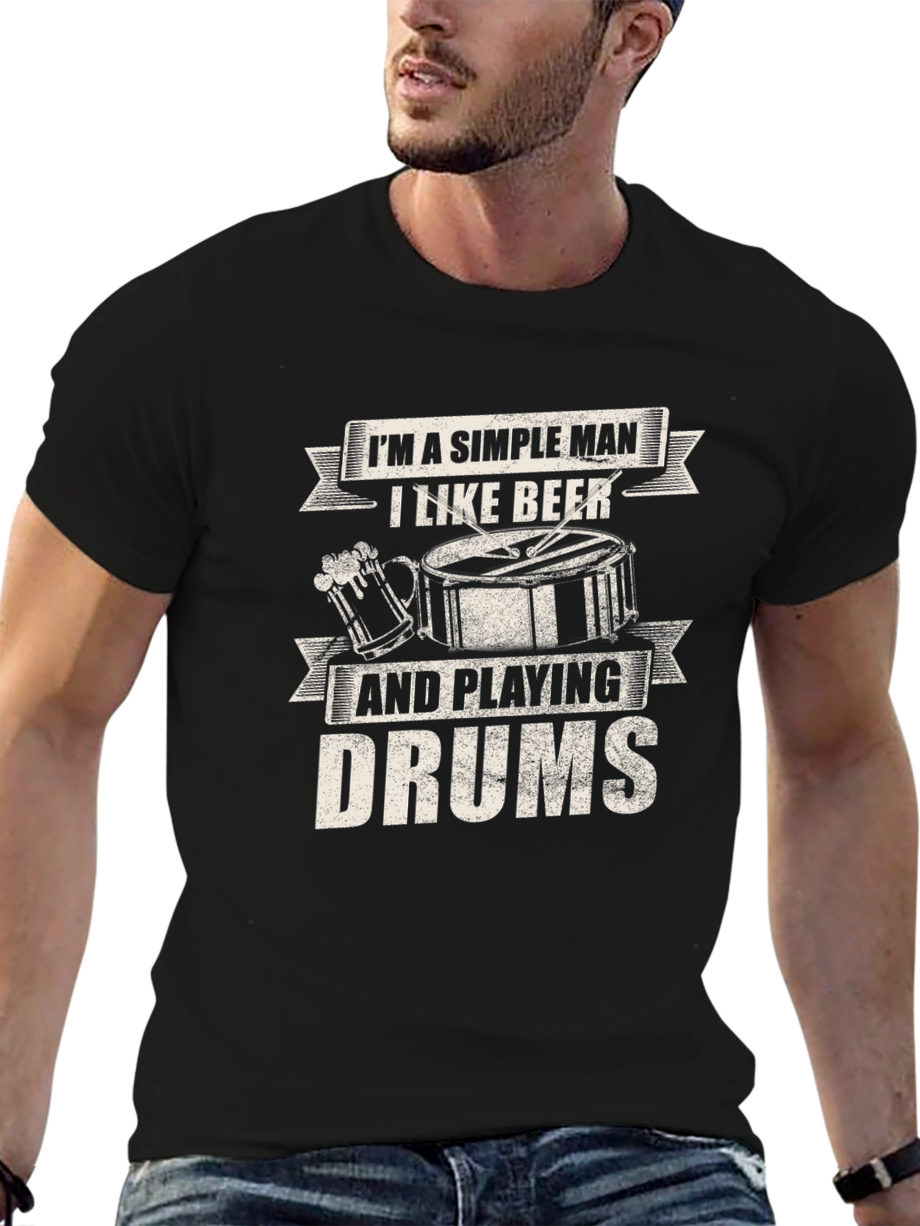 Simple Man Beer & Drums Graphic Tee