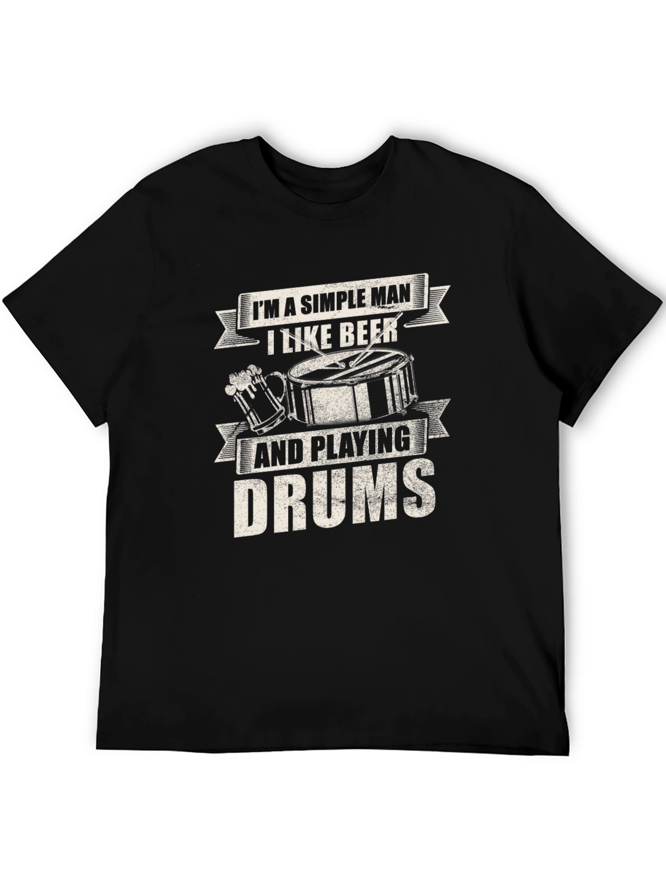 Simple Man Beer & Drums Graphic Tee
