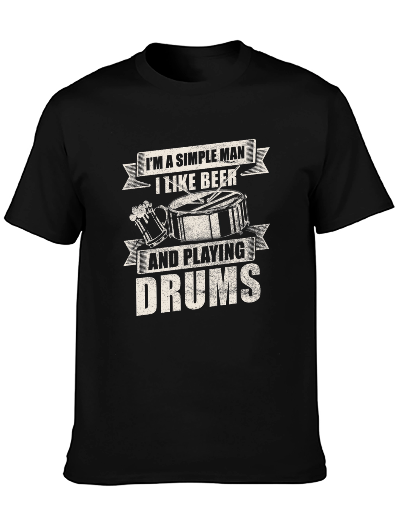 Simple Man Beer & Drums Graphic Tee