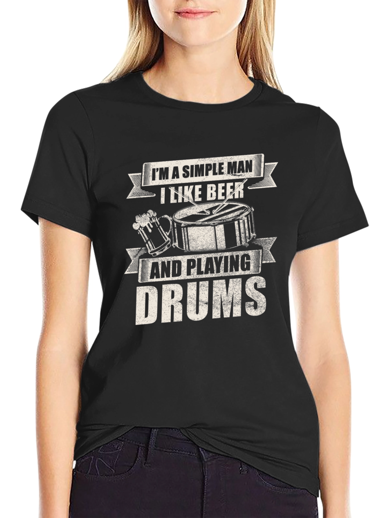 Simple Man Beer & Drums Graphic Tee