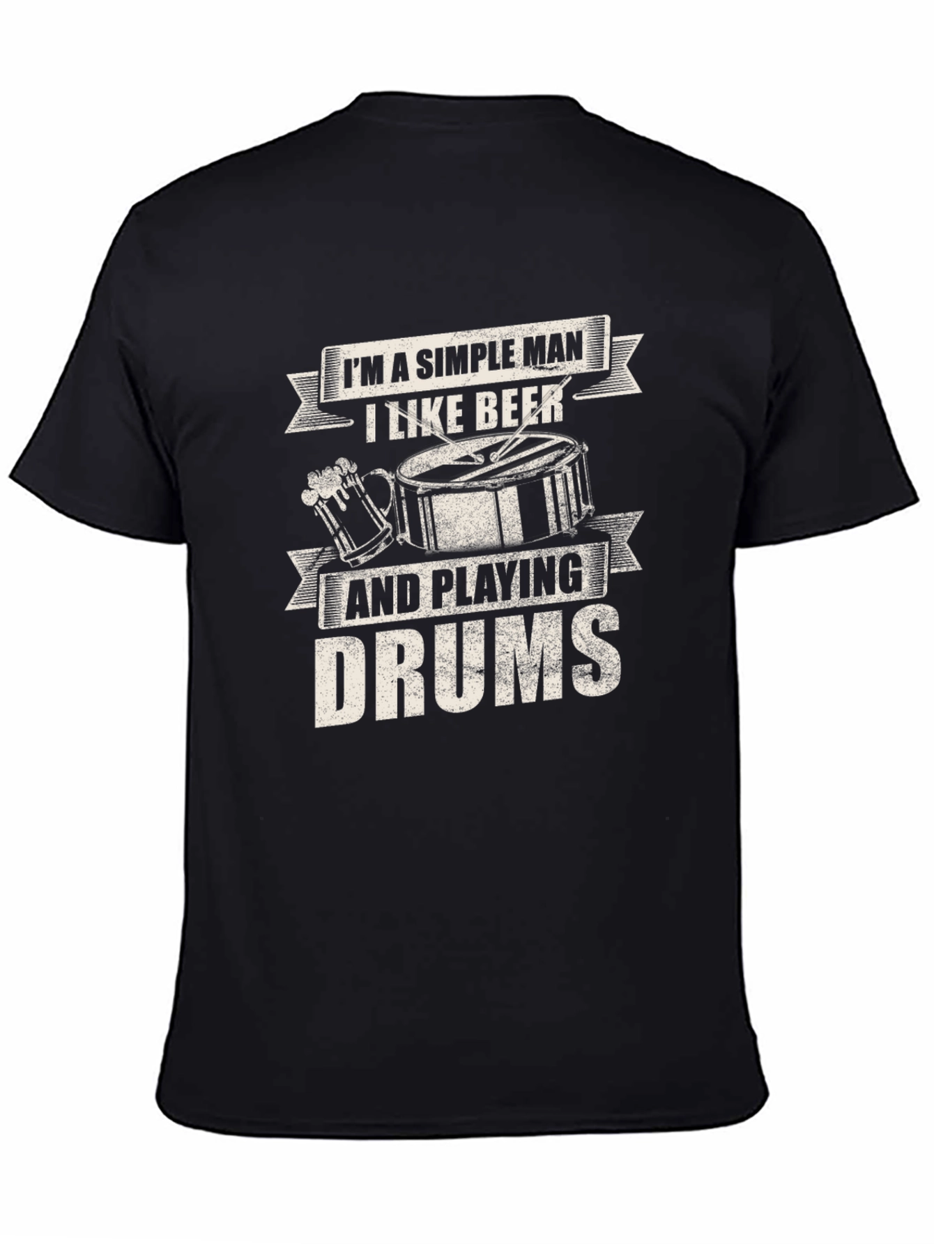 Simple Man Beer & Drums Graphic Tee