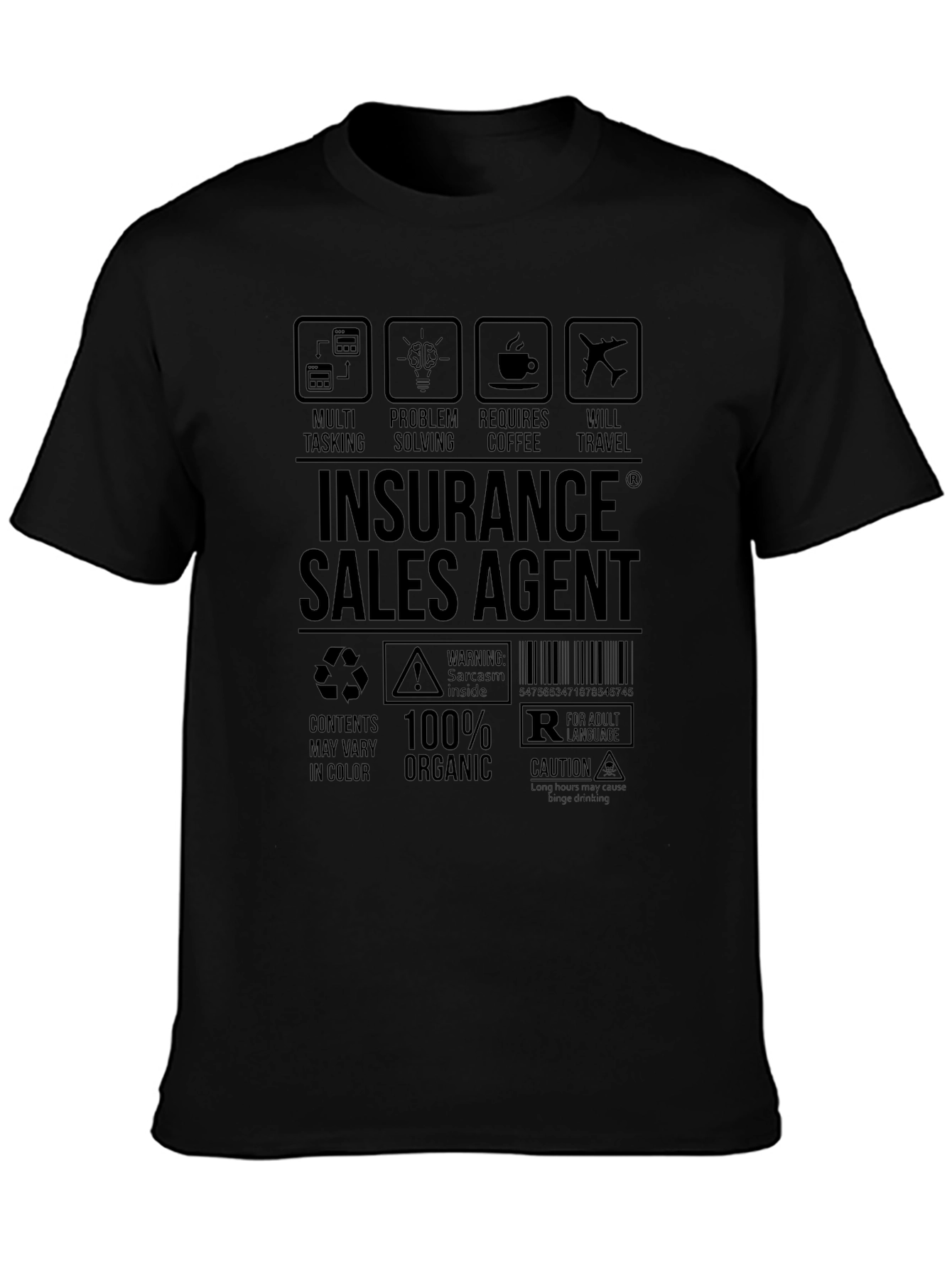 Insurance Sales Agent Graphic T-Shirt