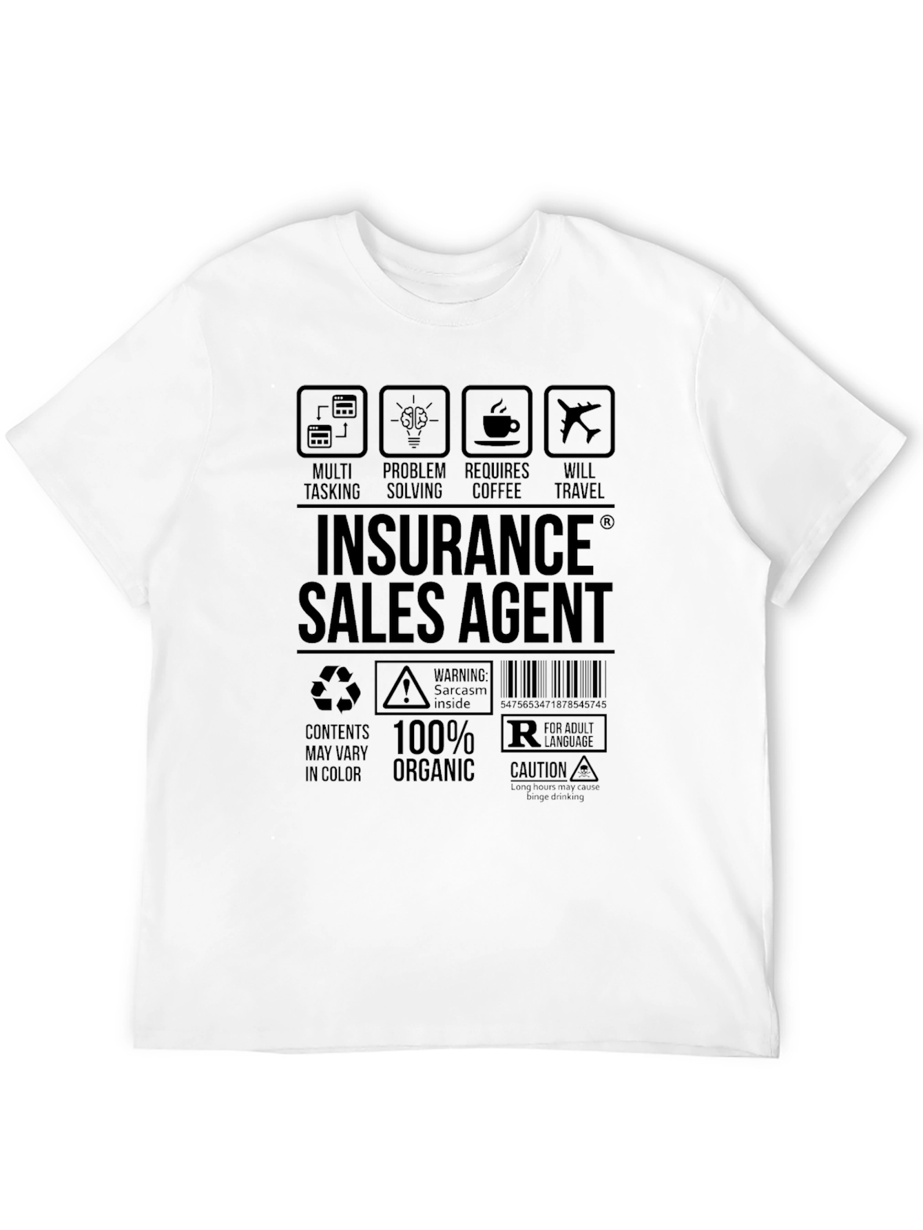 Insurance Sales Agent Graphic T-Shirt