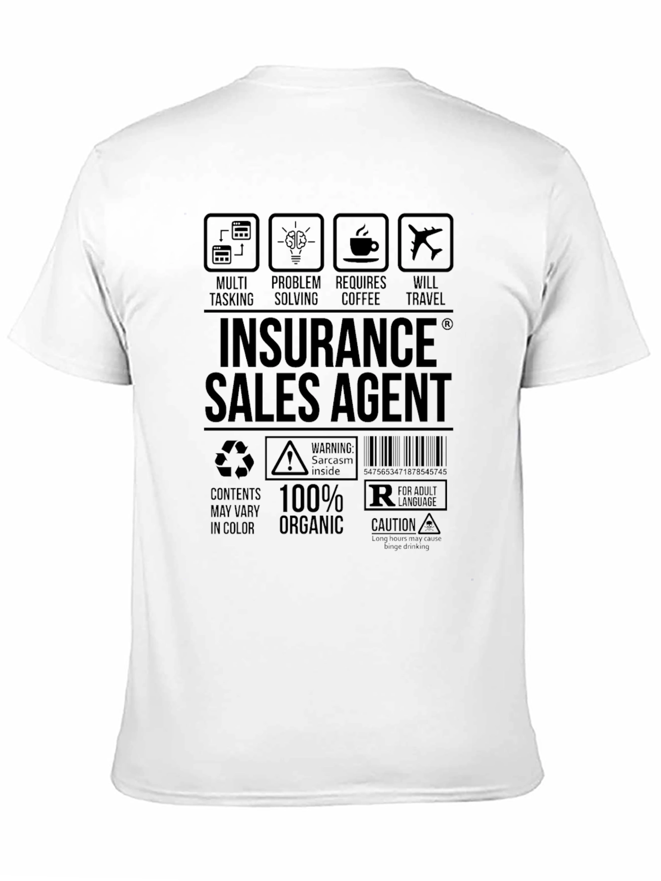 Insurance Sales Agent Graphic T-Shirt