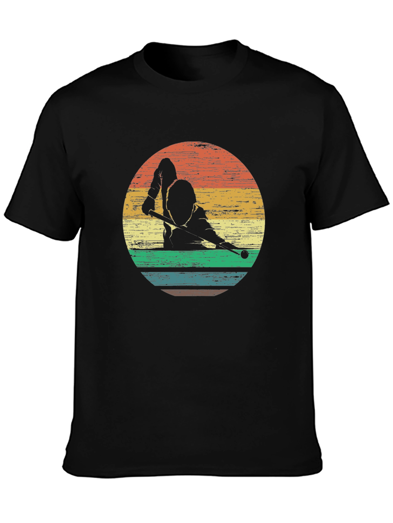 Retro Billiards Player Graphic Tee