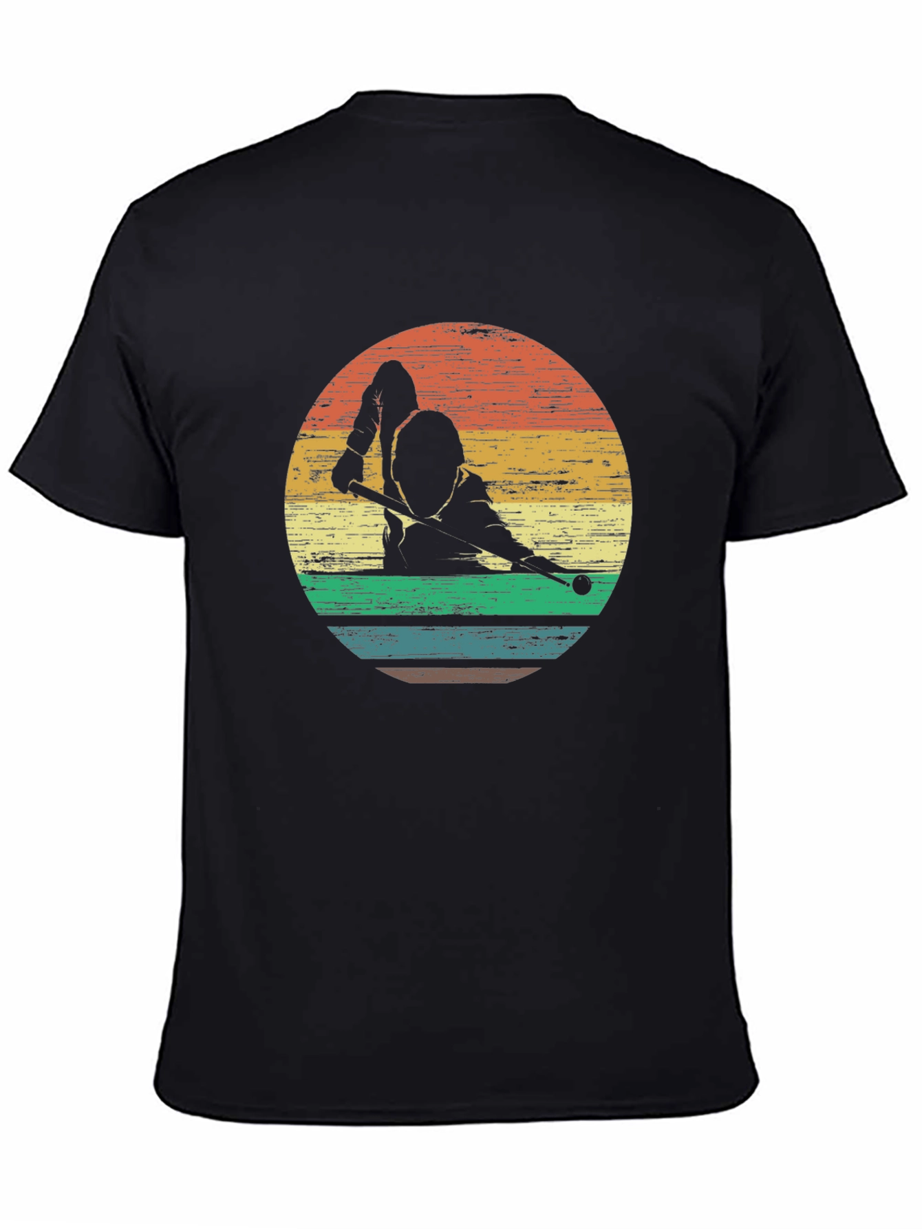Retro Billiards Player Graphic Tee