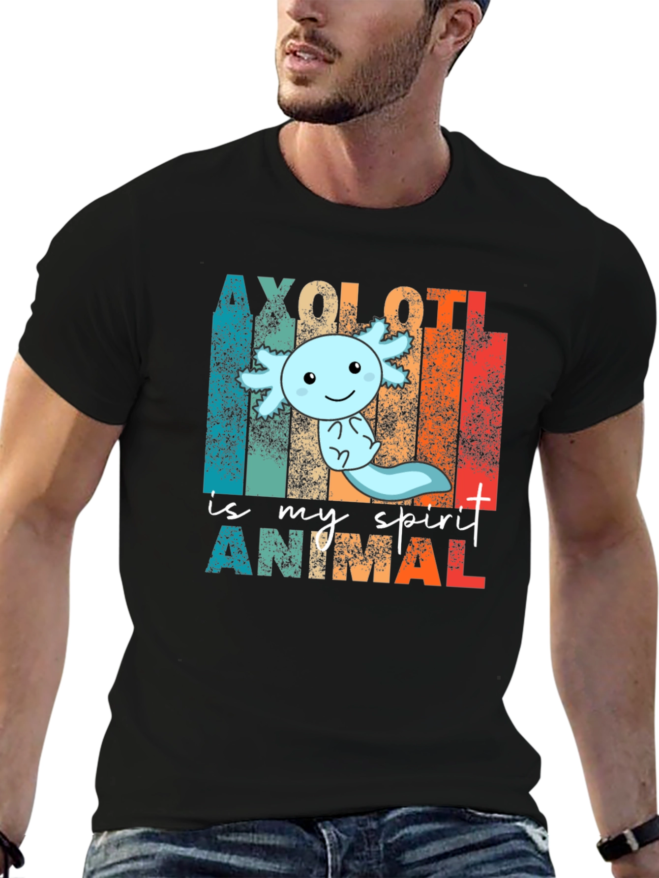 Axolotl Spirit Animal Graphic T-Shirt
