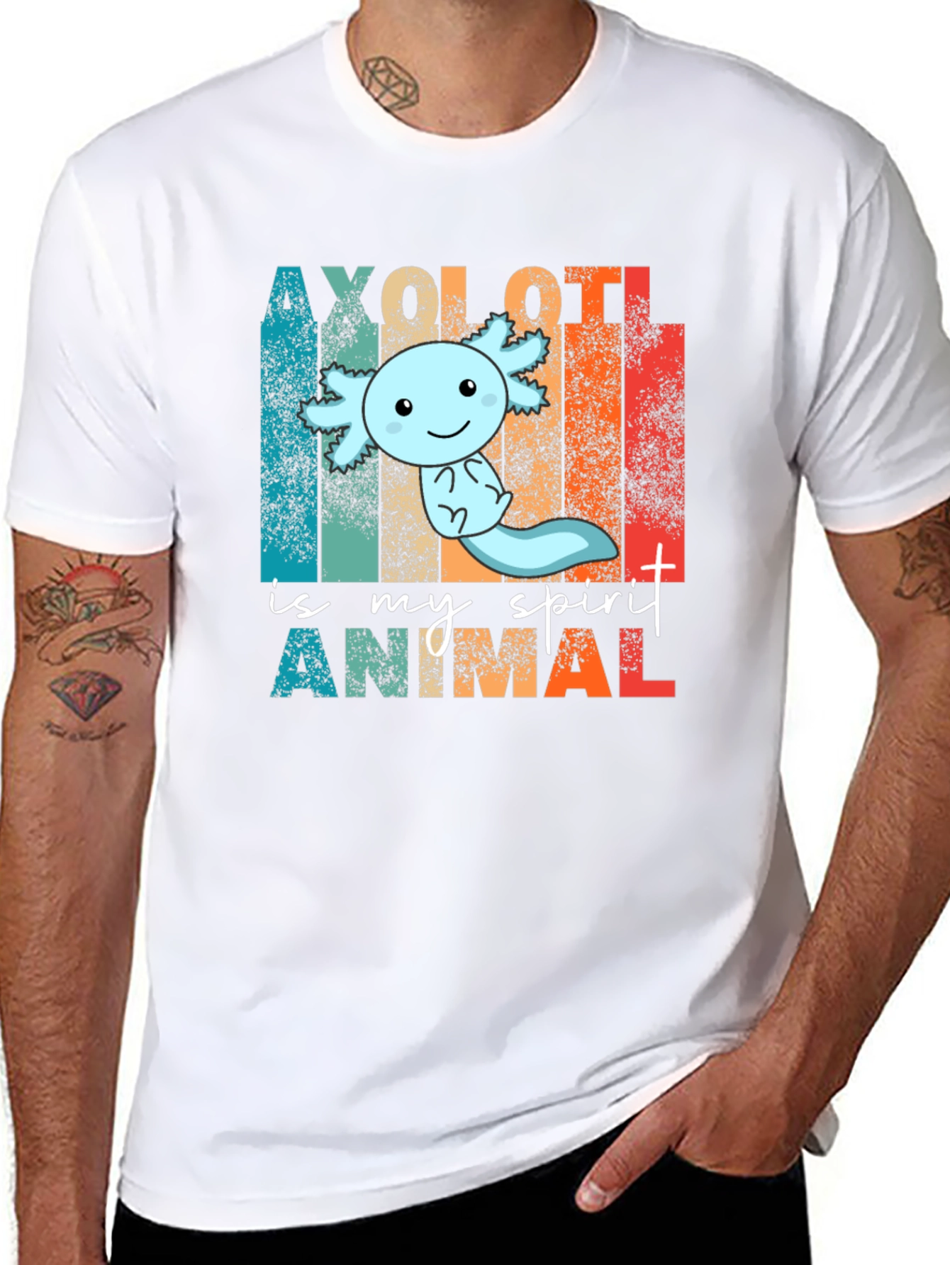 Axolotl Spirit Animal Graphic T-Shirt