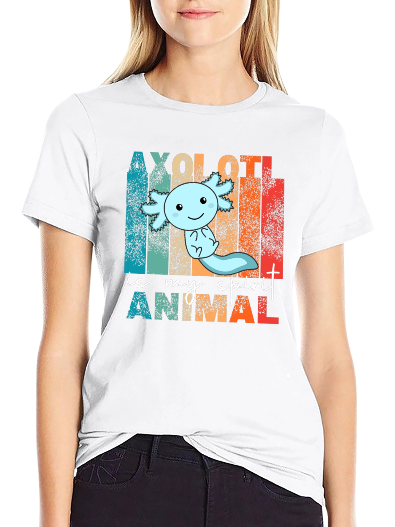 Axolotl Spirit Animal Graphic T-Shirt