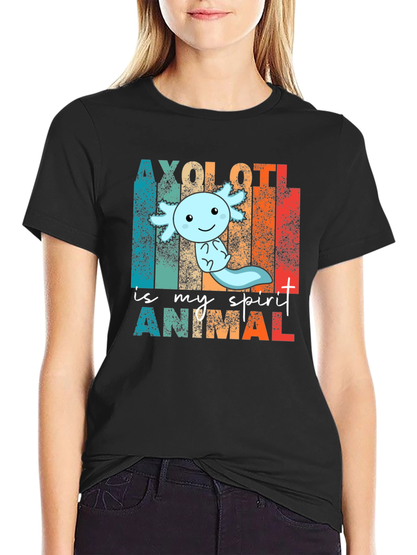 Axolotl Spirit Animal Graphic T-Shirt