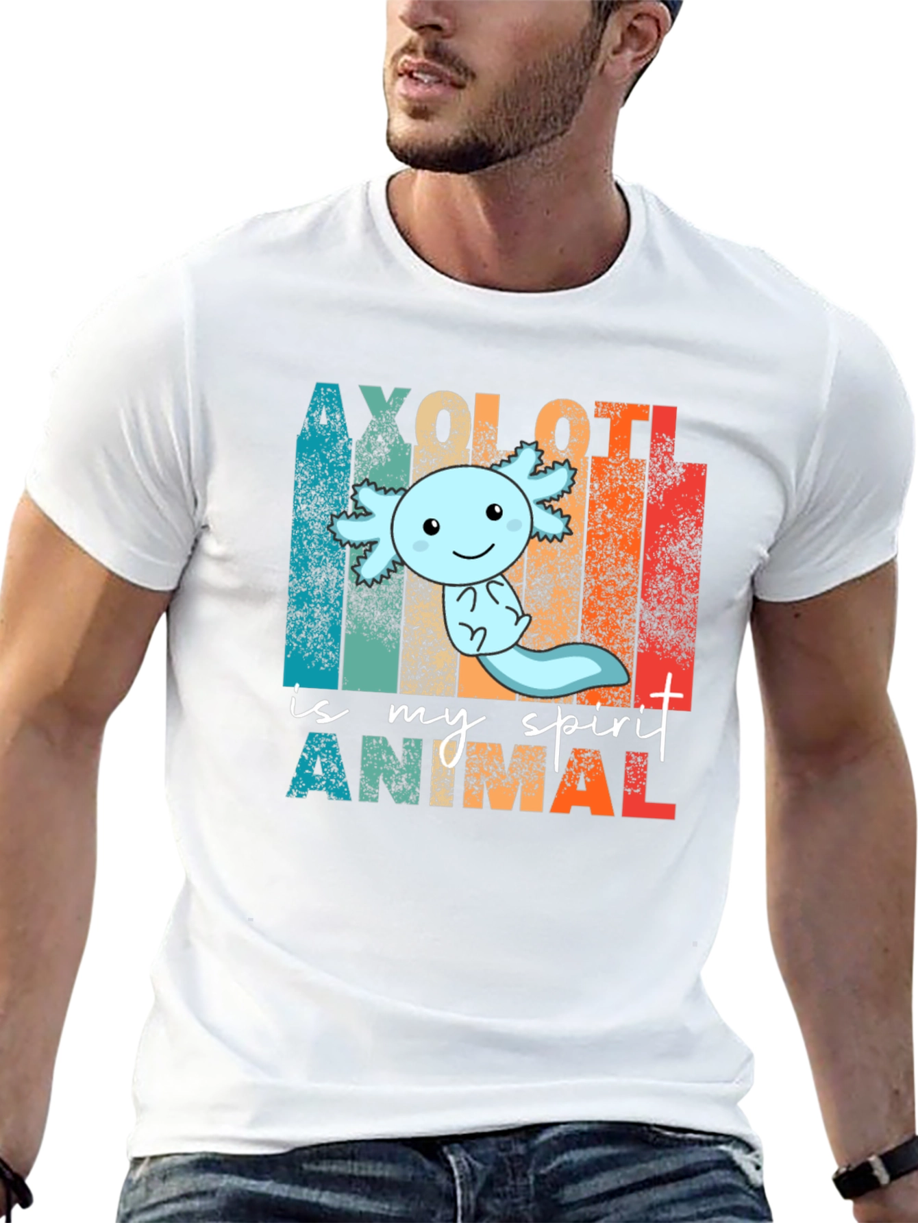 Axolotl Spirit Animal Graphic T-Shirt
