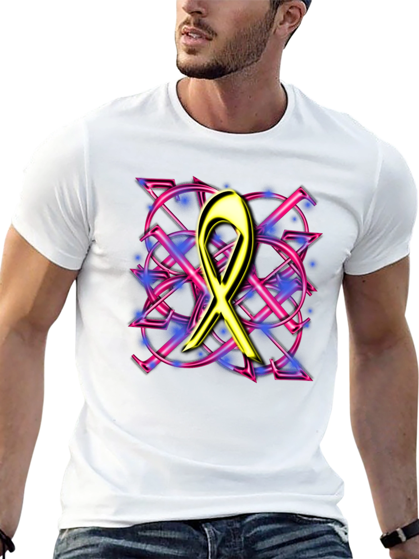 Bold Graphic Tee - Ribbon Design