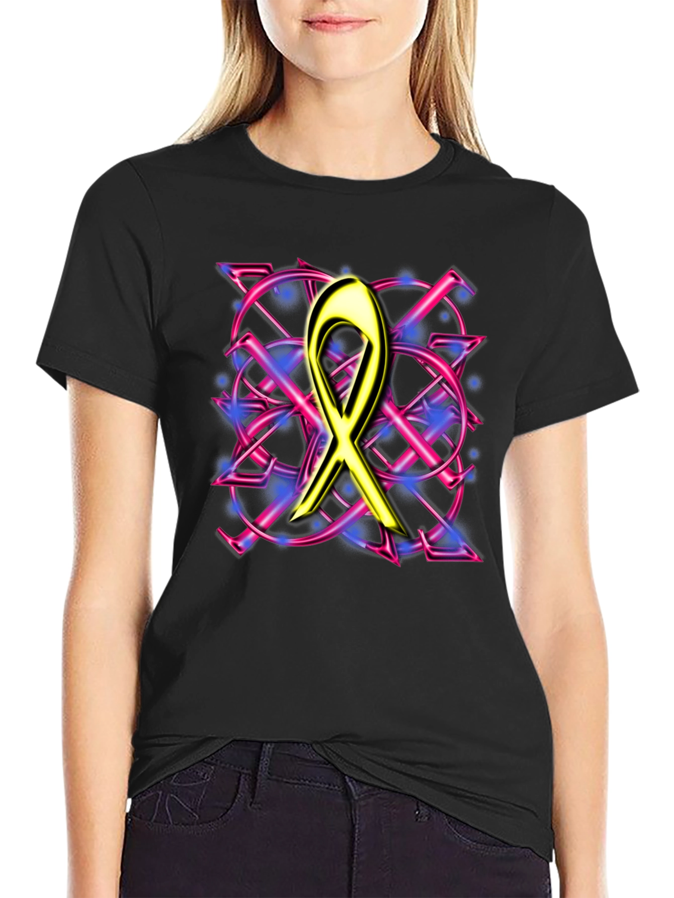 Bold Graphic Tee - Ribbon Design