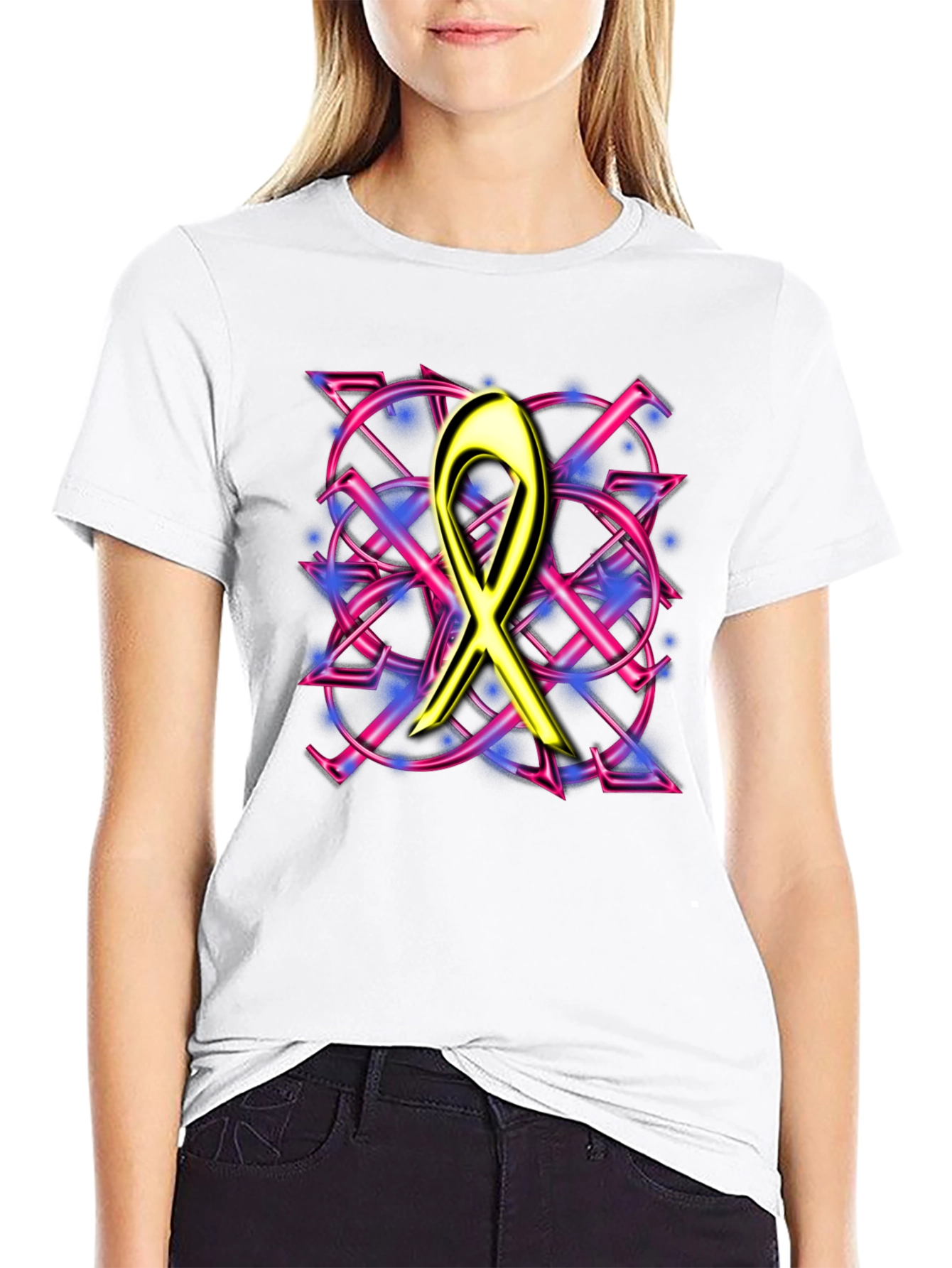 Bold Graphic Tee - Ribbon Design