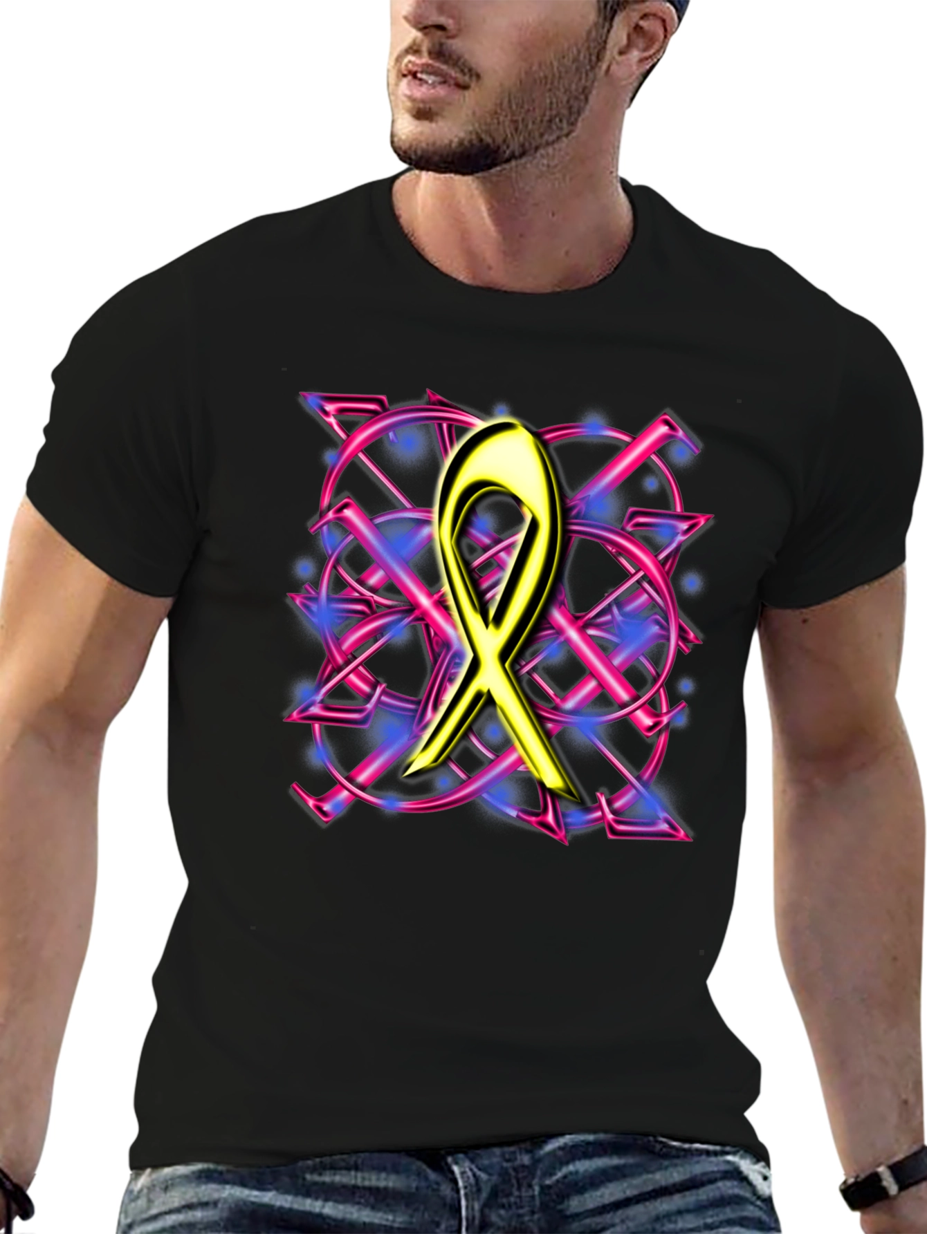 Bold Graphic Tee - Ribbon Design