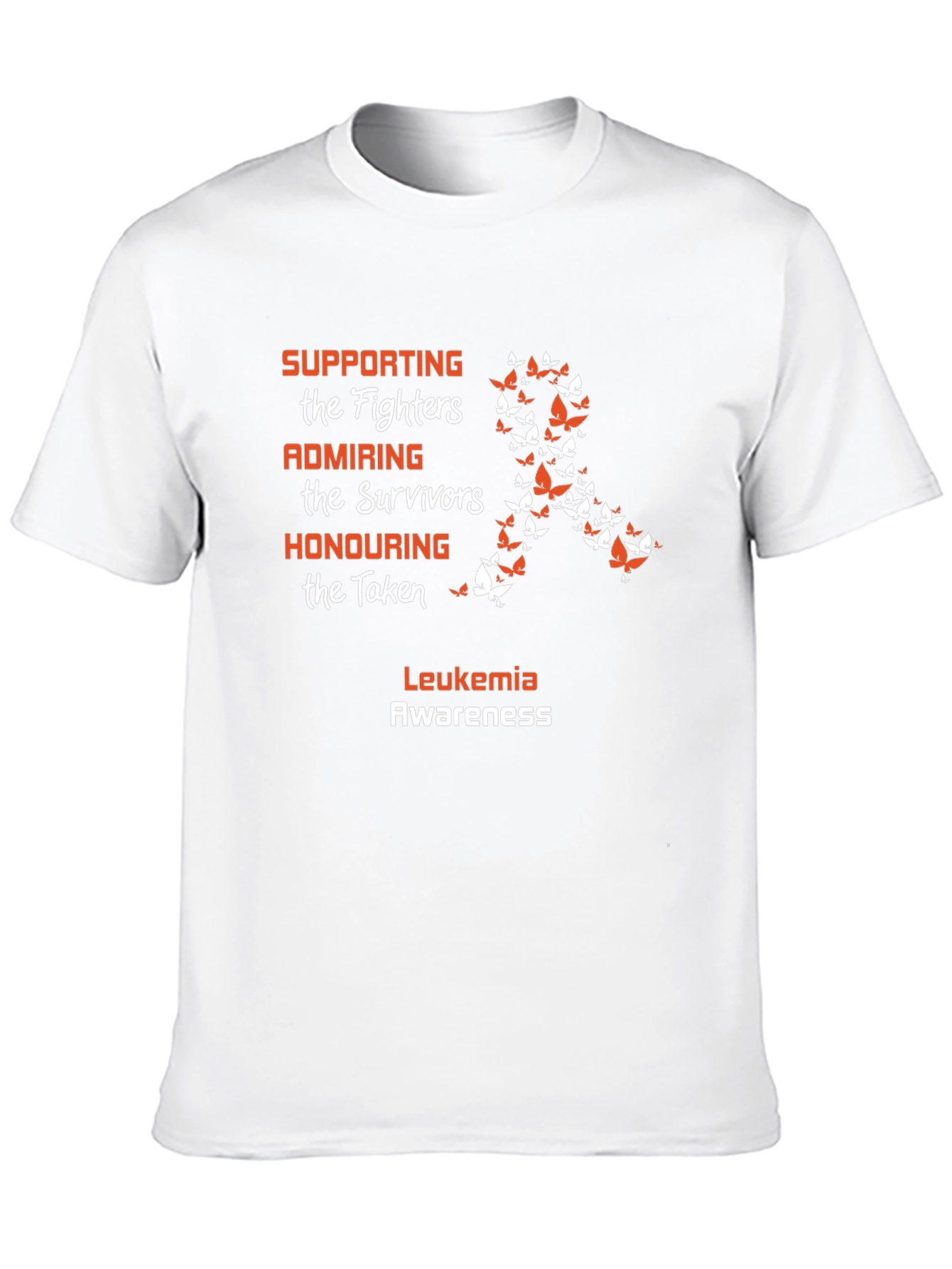 Leukemia Awareness Butterfly Ribbon Graphic Tee